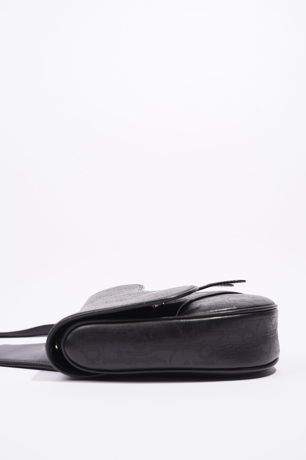 Christian Dior Mens Saddle Bag Black Leather