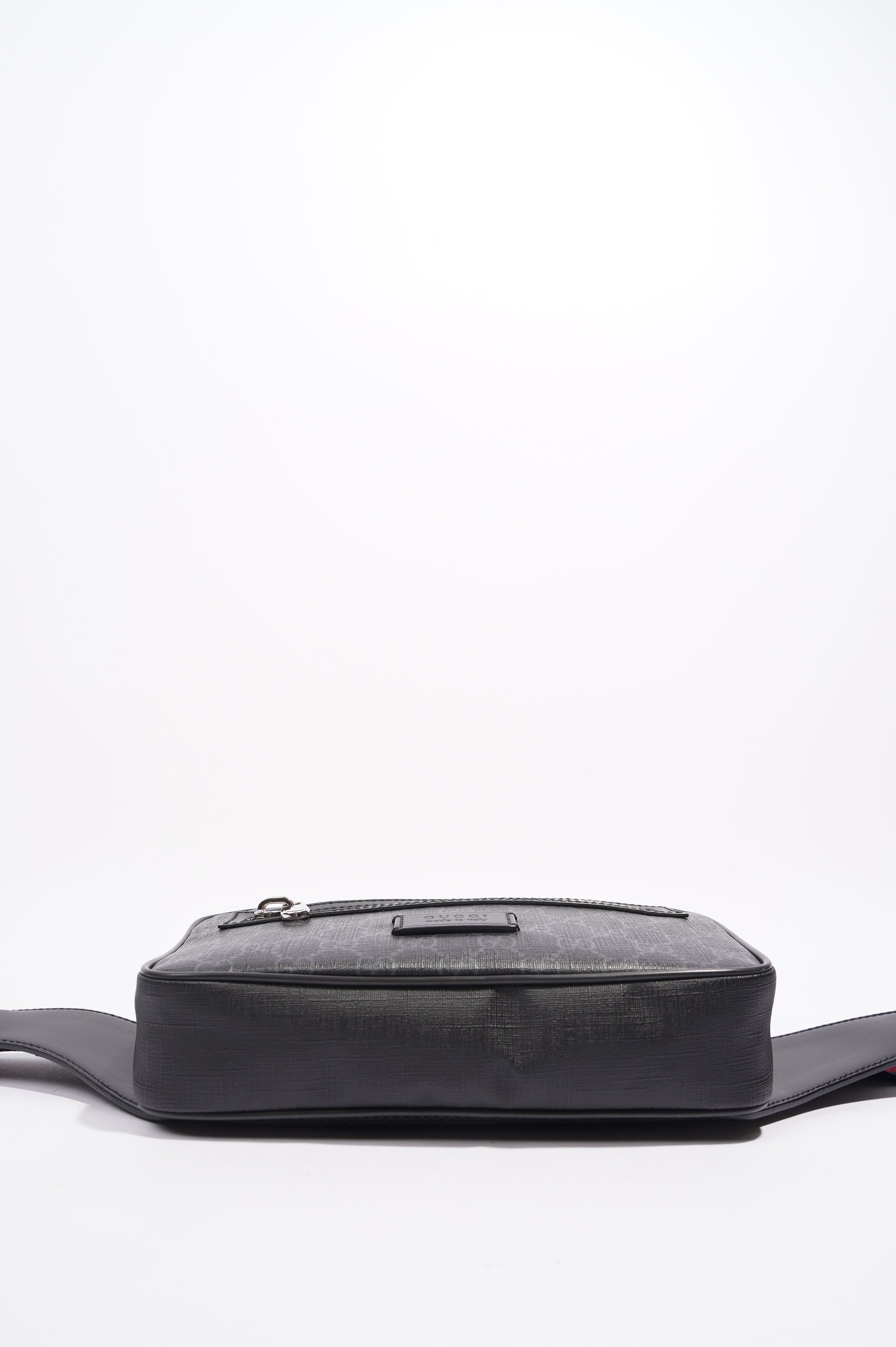 Gucci Mens GG Belt Bag Grey Canvas