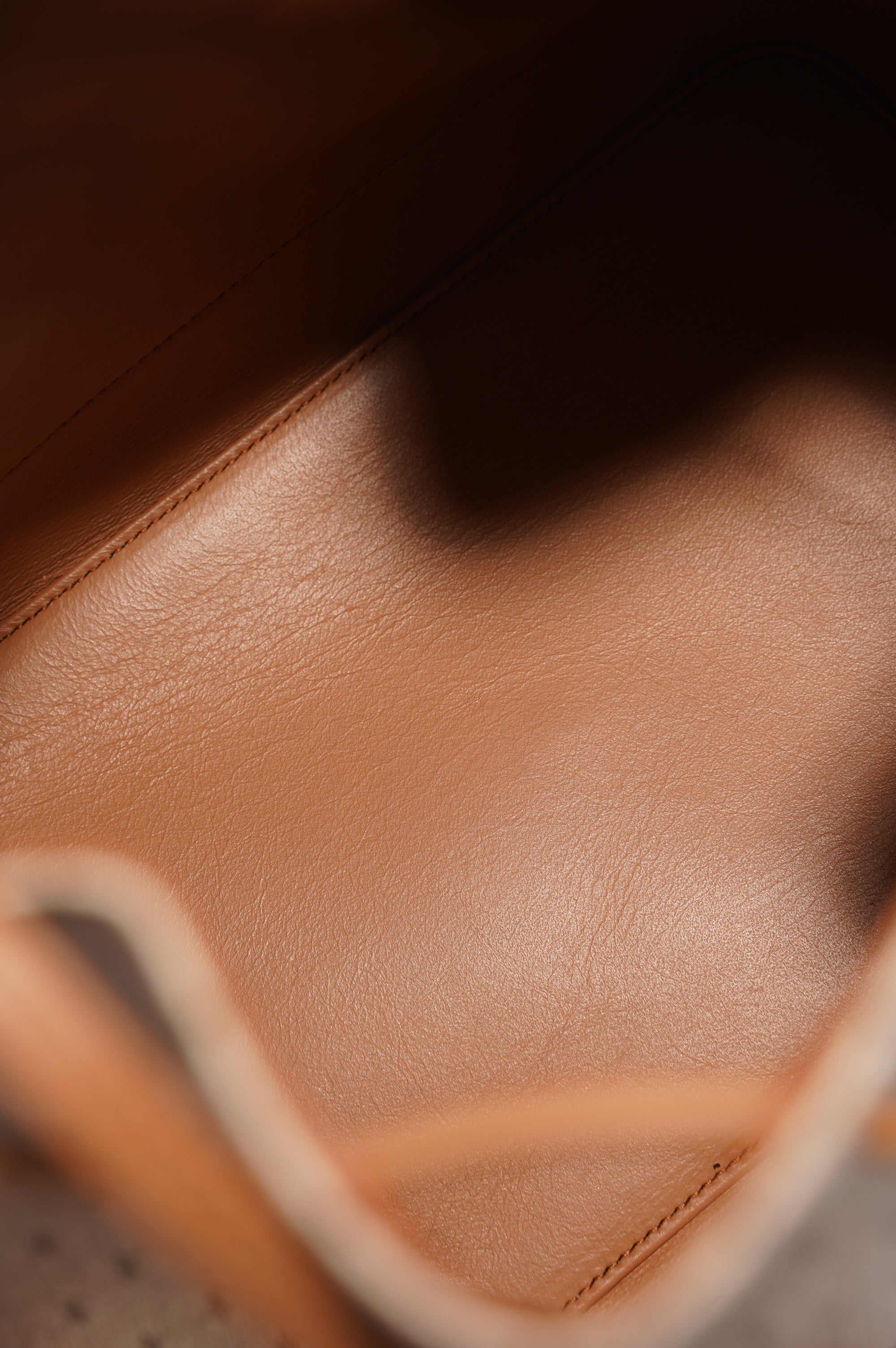Saint Laurent Womens Bucket Bag Beige / Brown Canvas / Leather