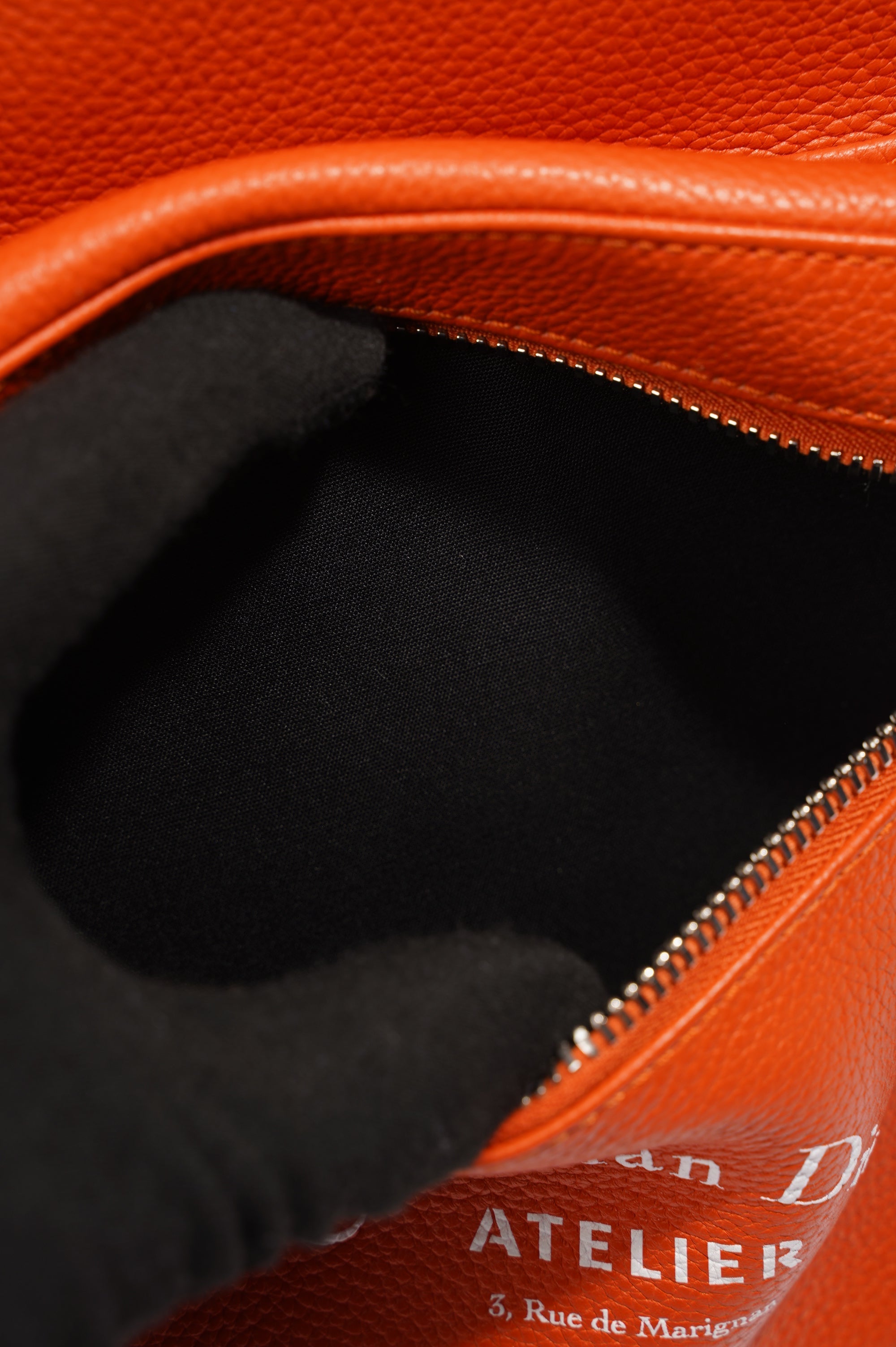 Christian Dior Atelier Backpack Orange Leather