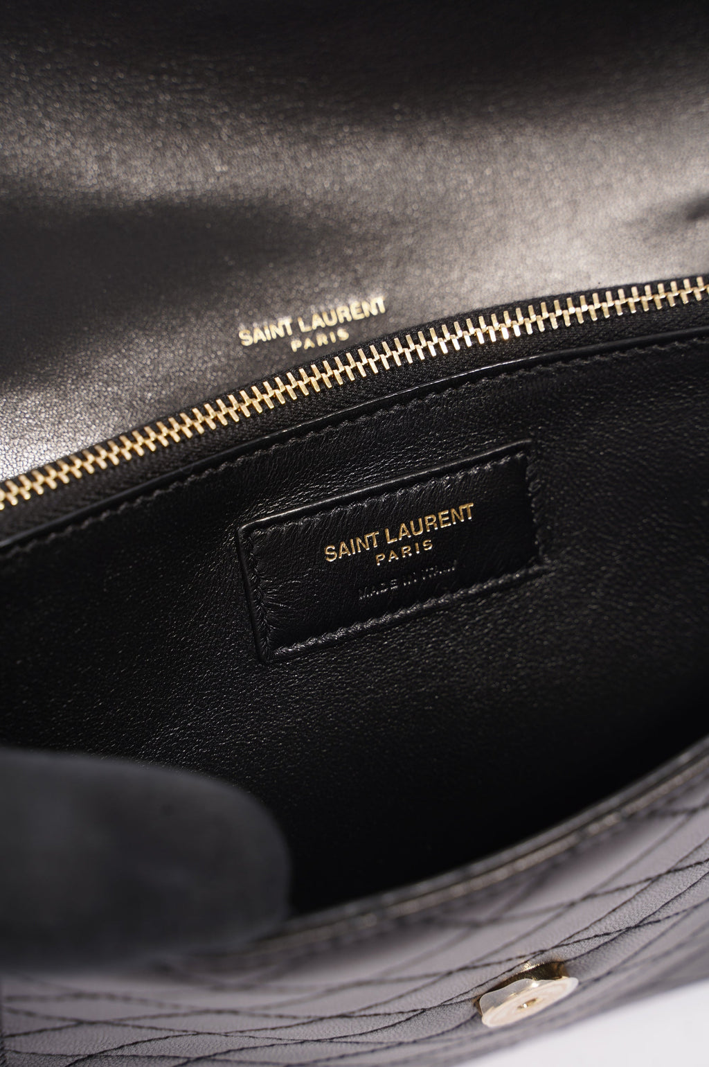 Saint Laurent Womens Gaby Satchel Black Mini