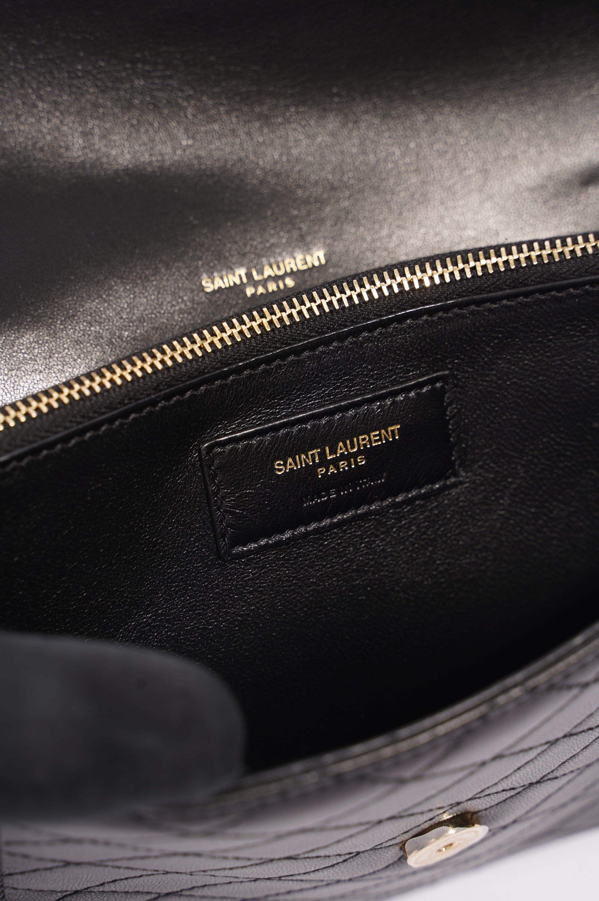 Saint Laurent Womens Gaby Satchel Black Mini