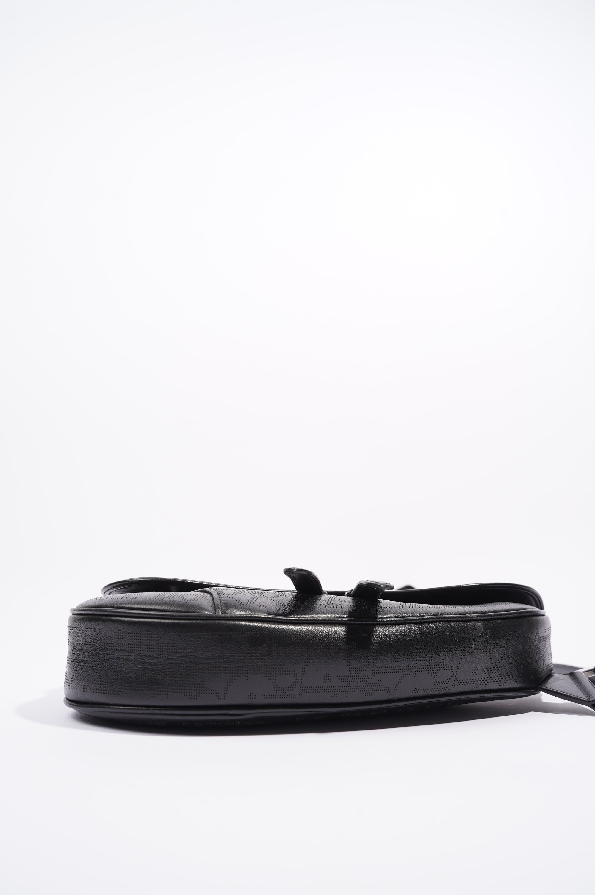 Christian Dior Mens Saddle Bag Black Leather