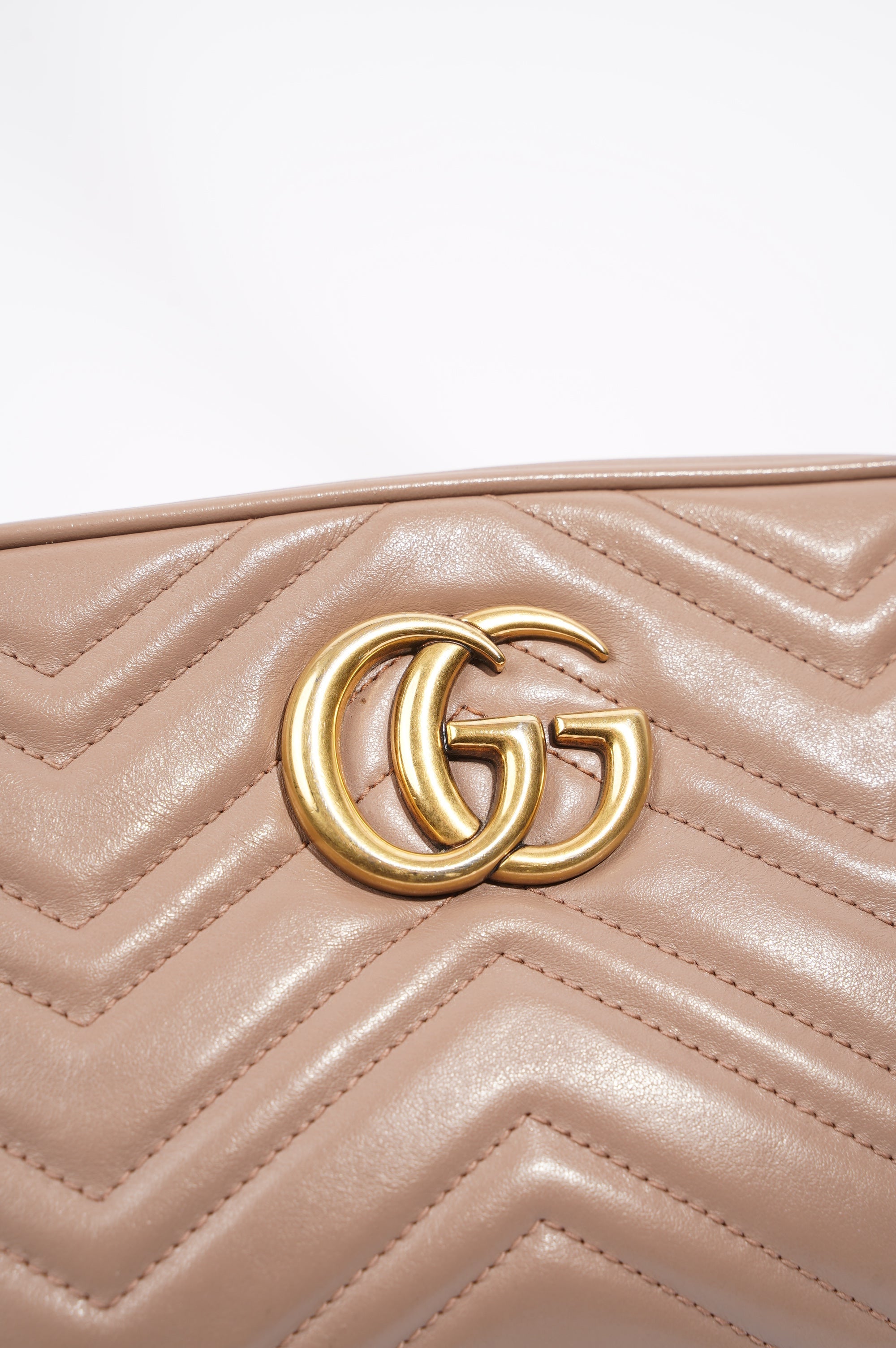 Gucci Womens Marmont Zip Nude Small
