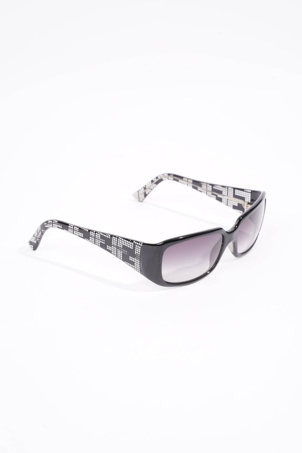 Fendi Womens Rectangular Frame Sunglasses Black Acetate 135