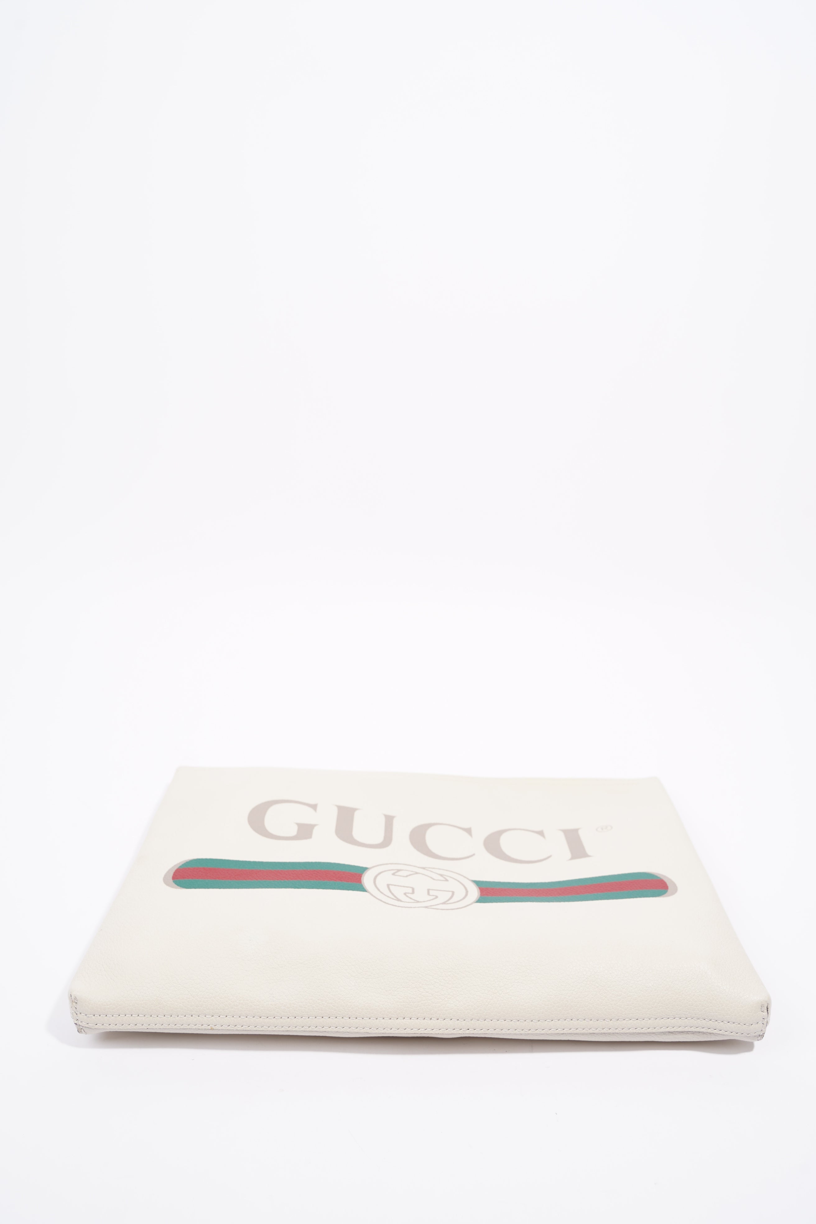 Gucci Womens Portfolio Clutch Bag Cream