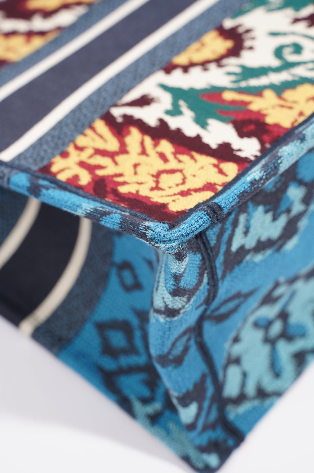 Christian Dior Womens Book Tote Blue / Multi Medium
