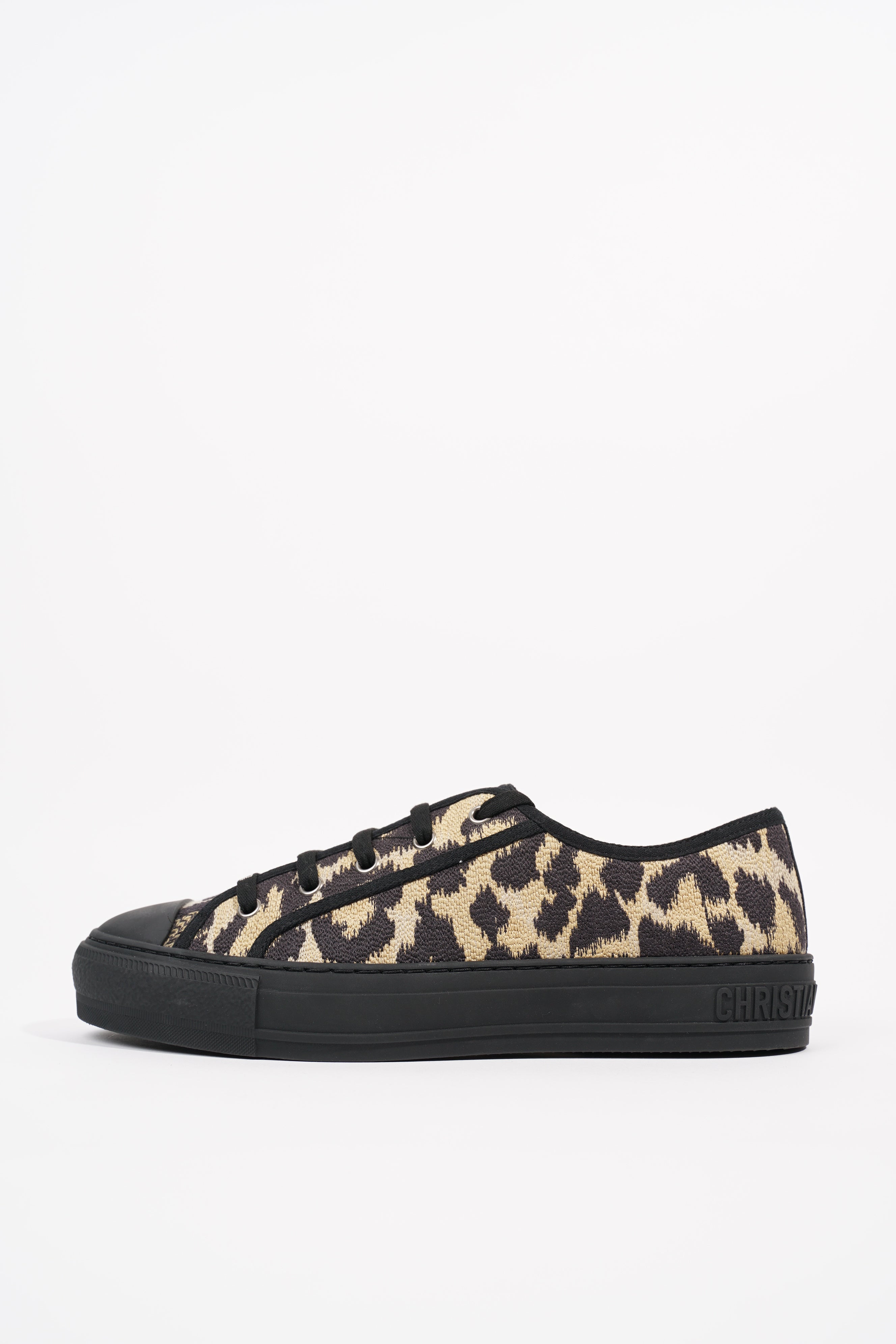 Christian Dior Womens Walk'n'Dior Leopard Black EU 40 / UK 7