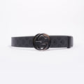 Gucci Mens Interlocking Belt Black Silver 90 cm / 36 "