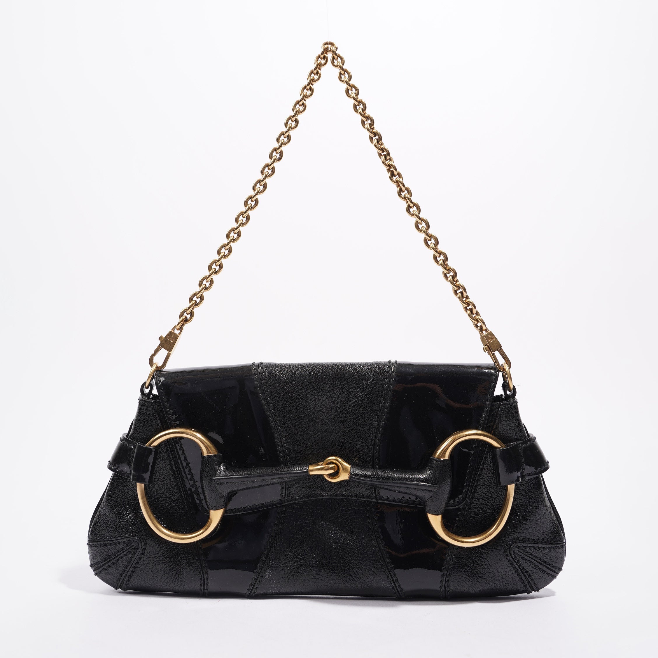 Gucci Womens Horsebit Vintage Tom Ford Bag Black