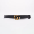 Gucci Womens GG Marmont Belt Black Leather 75cm - 30"