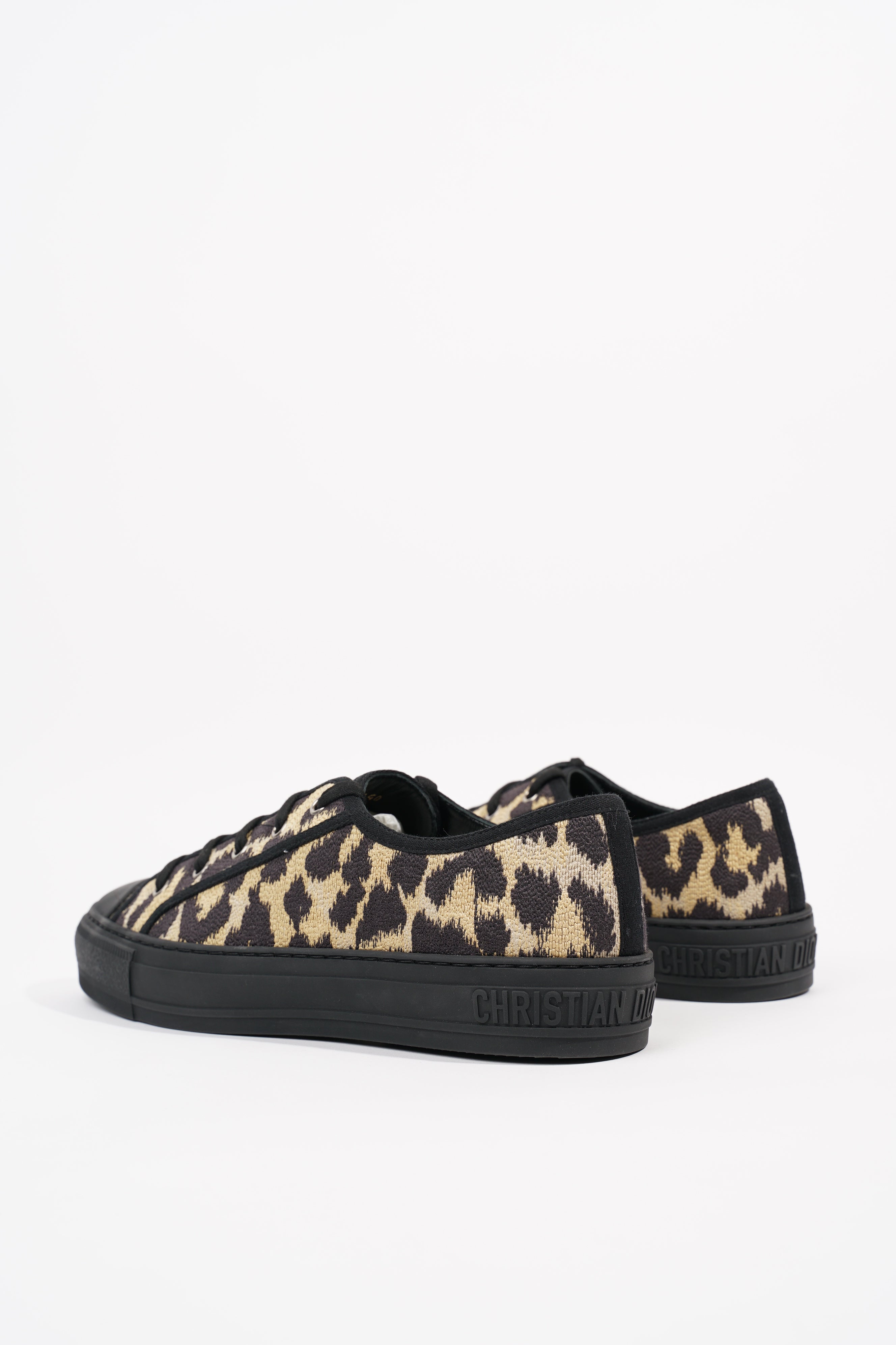 Christian Dior Womens Walk'n'Dior Leopard Black EU 40 / UK 7