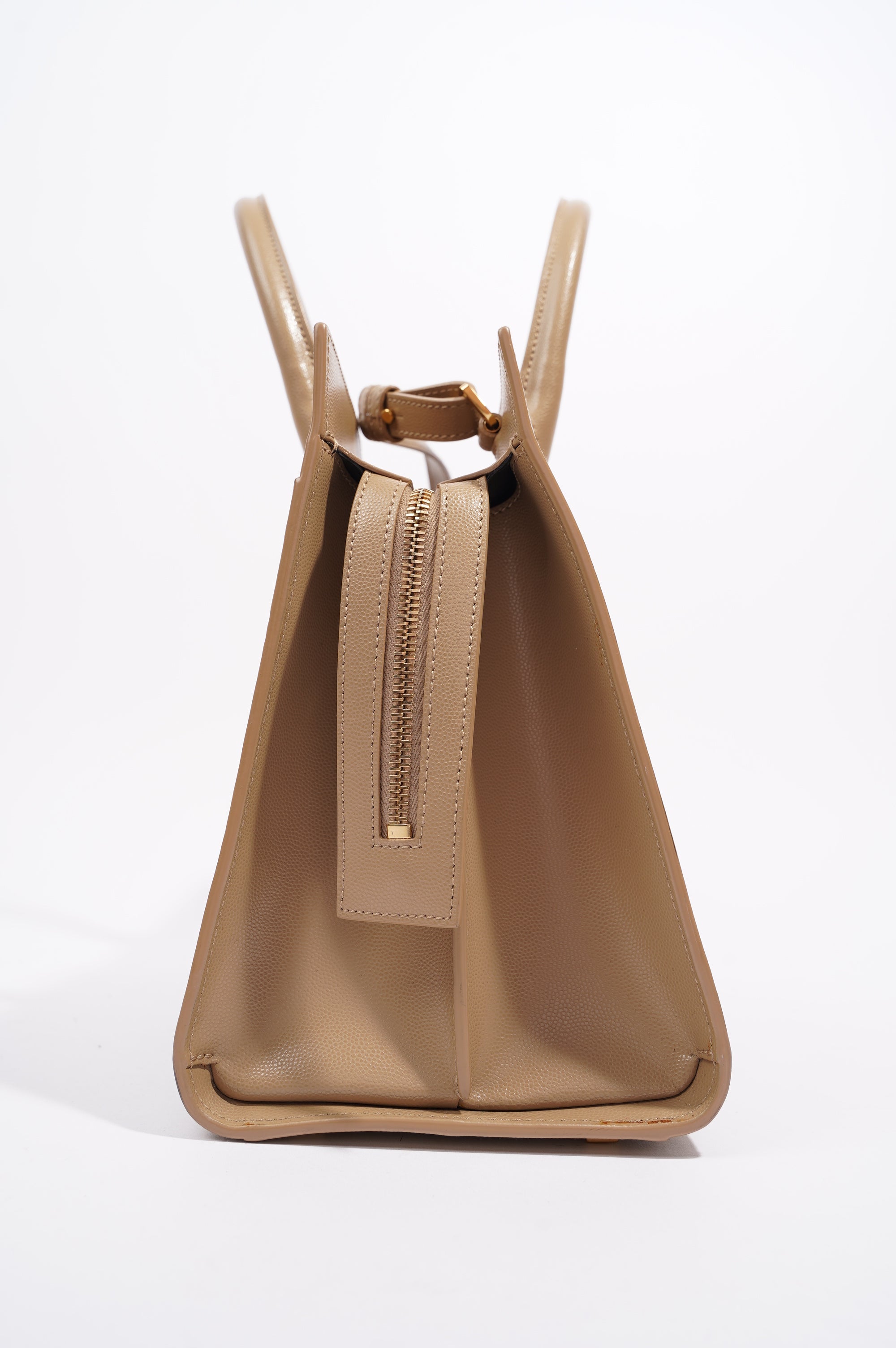 Saint Laurent Womens Uptown Tote Beige Small