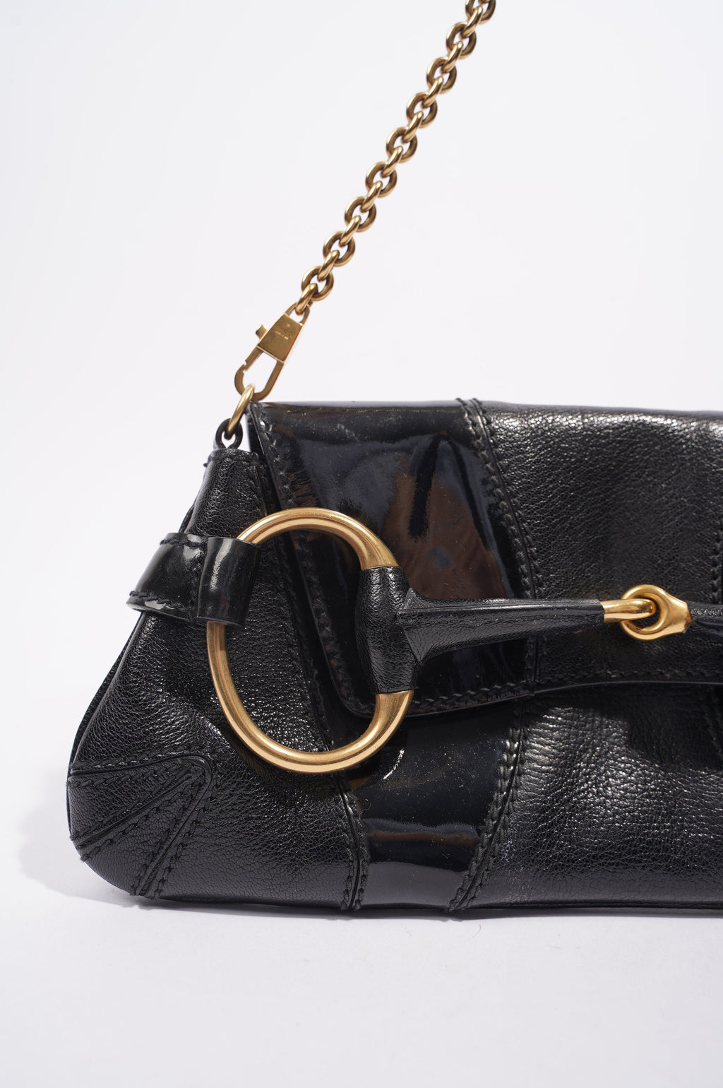 Gucci Womens Horsebit Vintage Tom Ford Bag Black