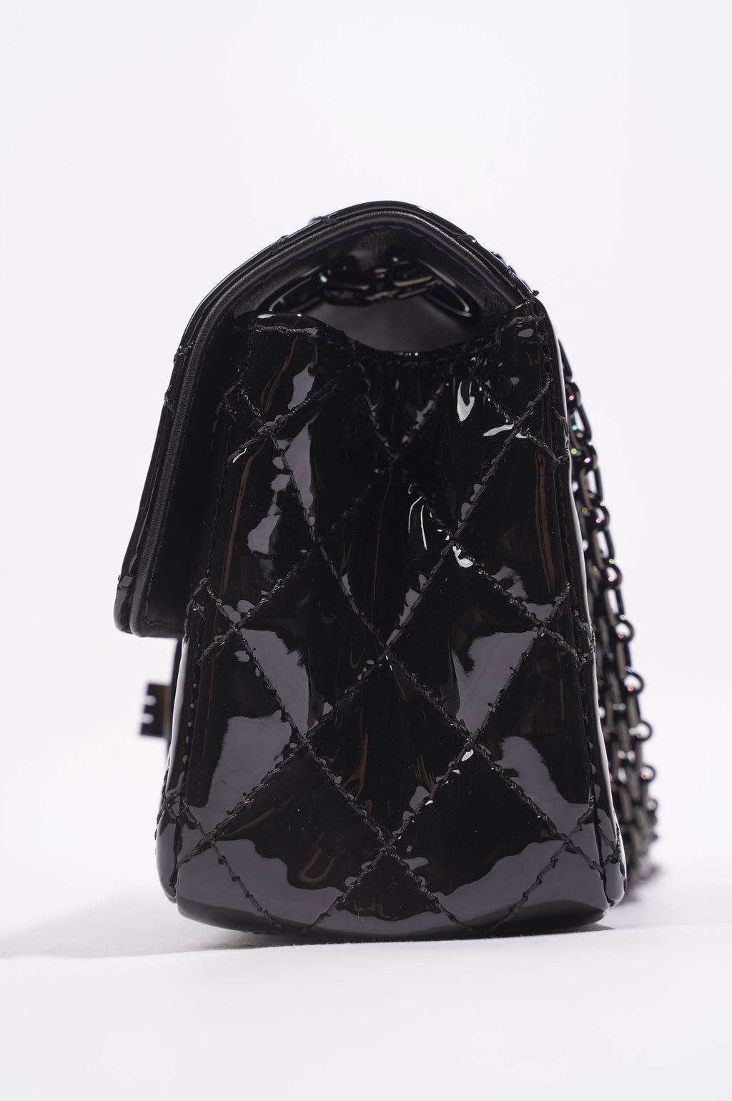 Chanel Womens Reissue 2.55 So Black Patent