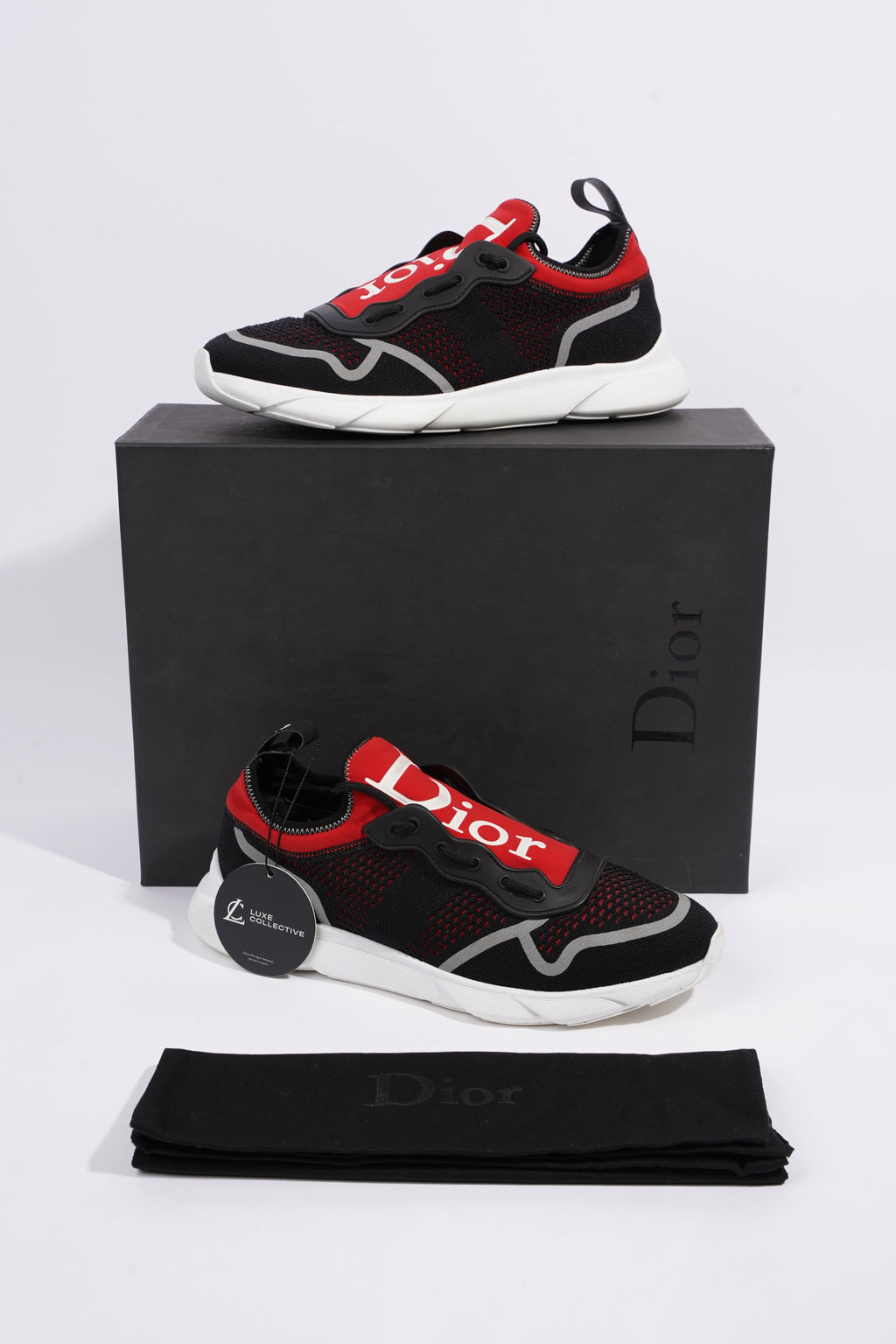 Christian Dior Mens B21 Black / Red EU 40 / UK 6