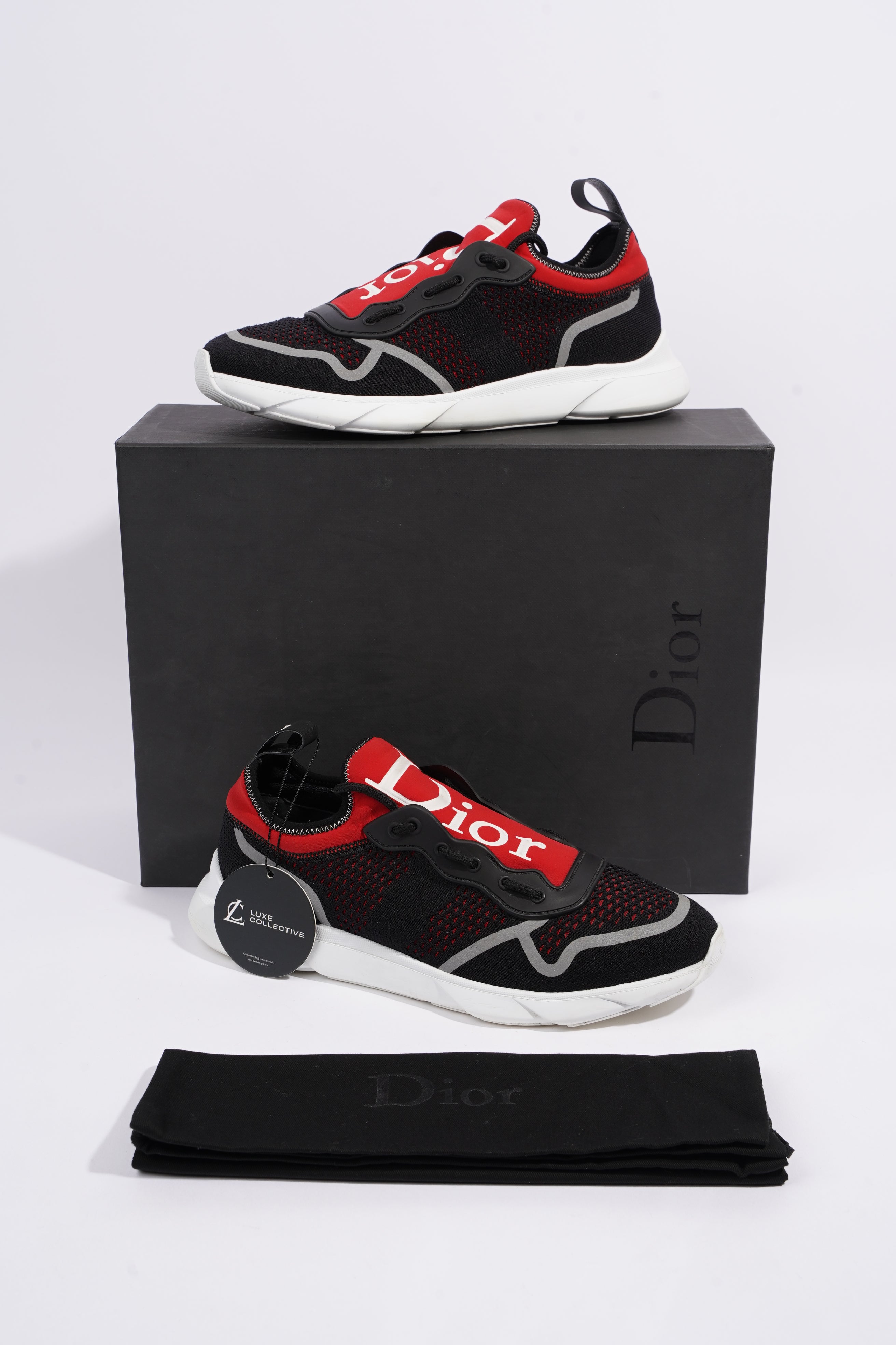 Christian Dior Mens B21 Black / Red EU 40 / UK 6