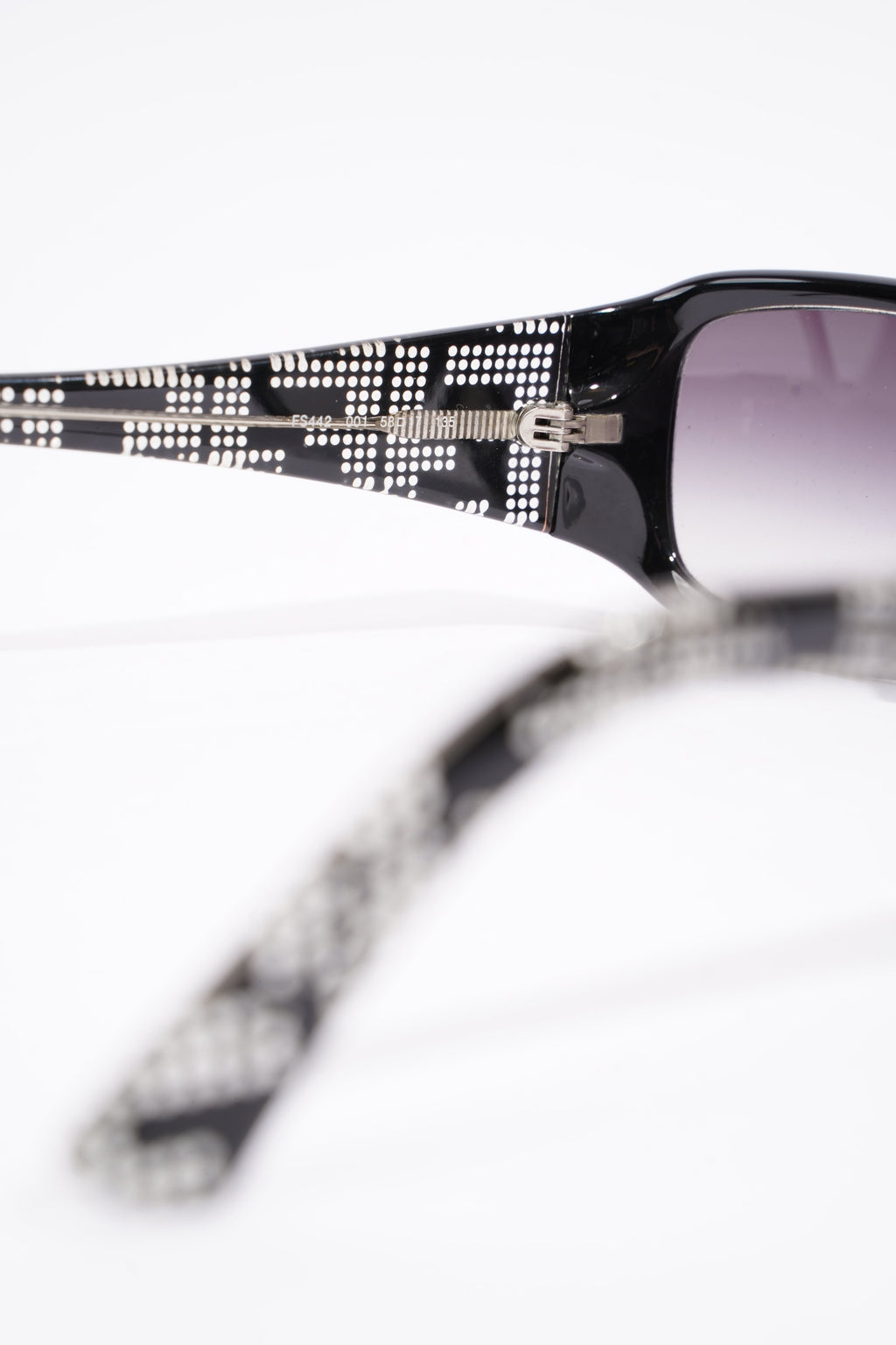 Fendi Womens Rectangular Frame Sunglasses Black Acetate 135