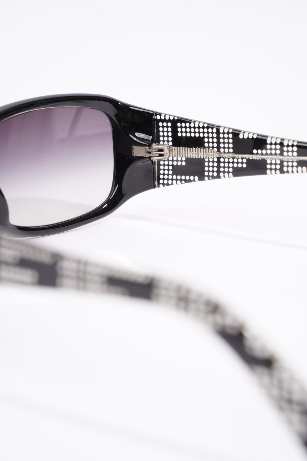 Fendi Womens Rectangular Frame Sunglasses Black Acetate 135