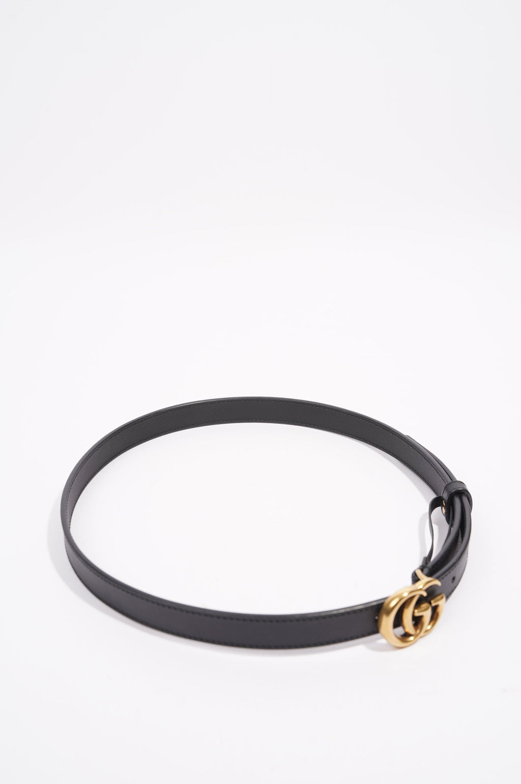 Gucci Womens GG Marmont Belt Black Leather 75cm - 30"