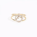 Fendi Womens F Signature Ring Brass 59