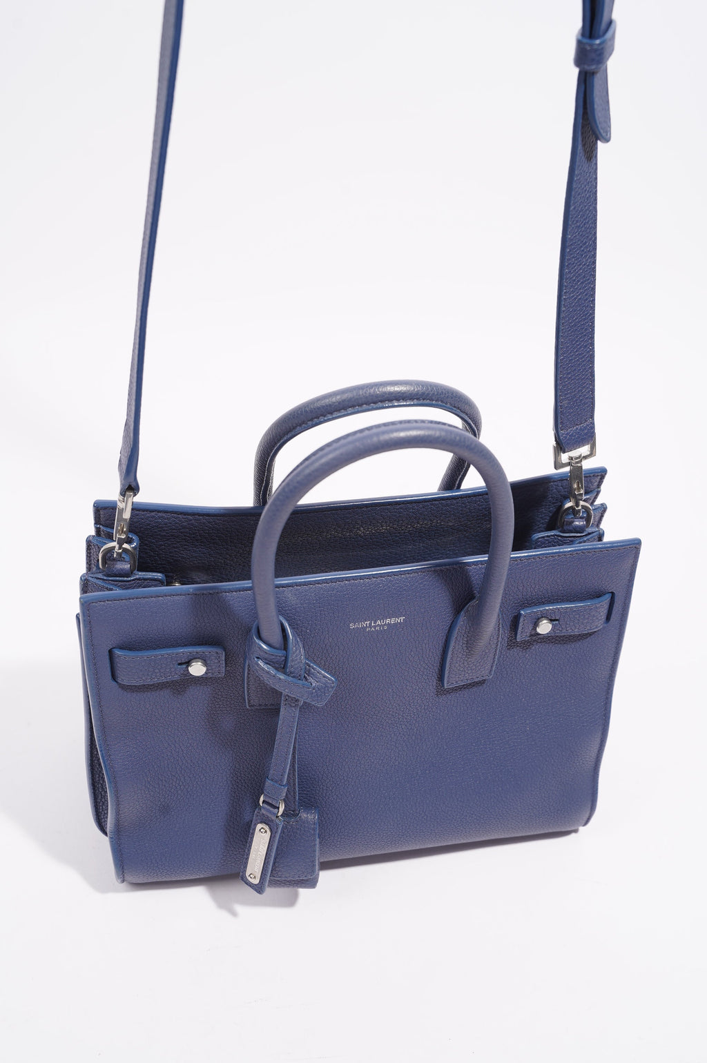 Saint Laurent Womens Sac De Jour Blue Baby