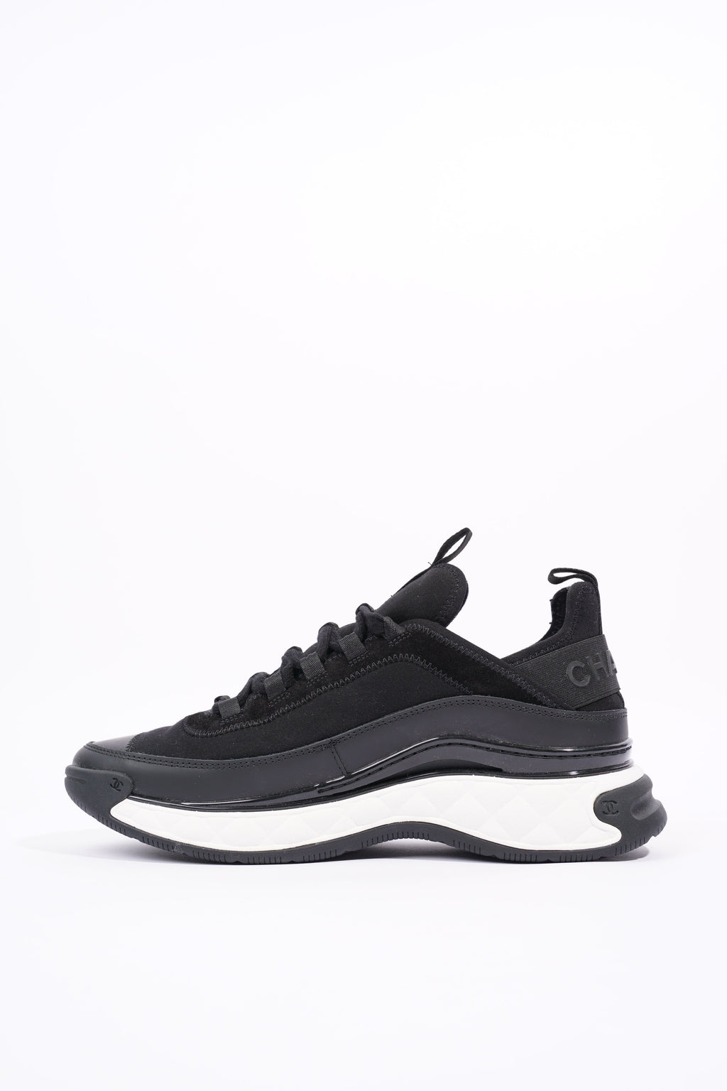 Chanel Womens CC Logo Black / White EU 41 / UK 8