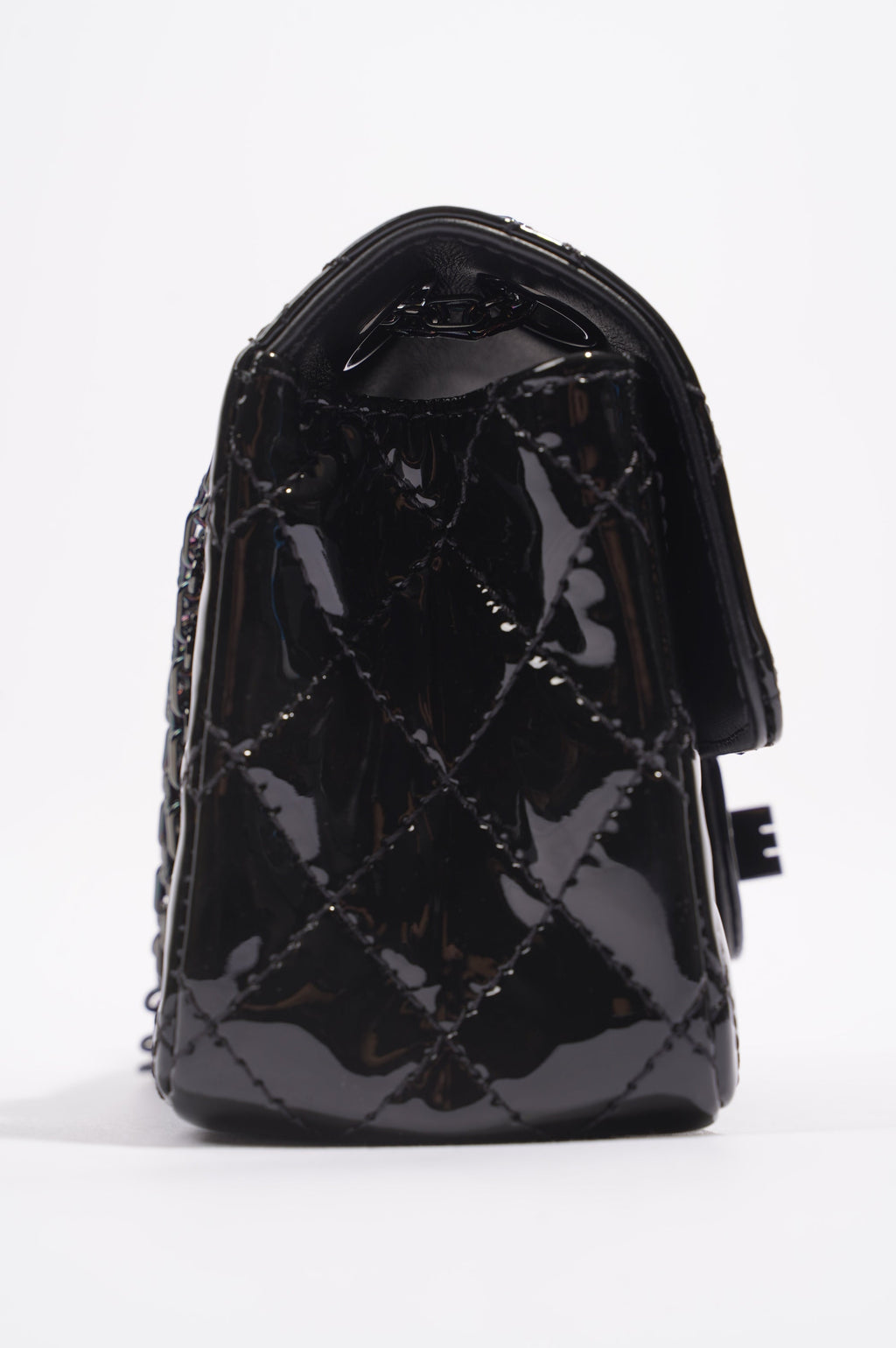 Chanel Womens Reissue 2.55 So Black Patent