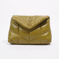 Saint Laurent Womens Puffer Pouch Olive