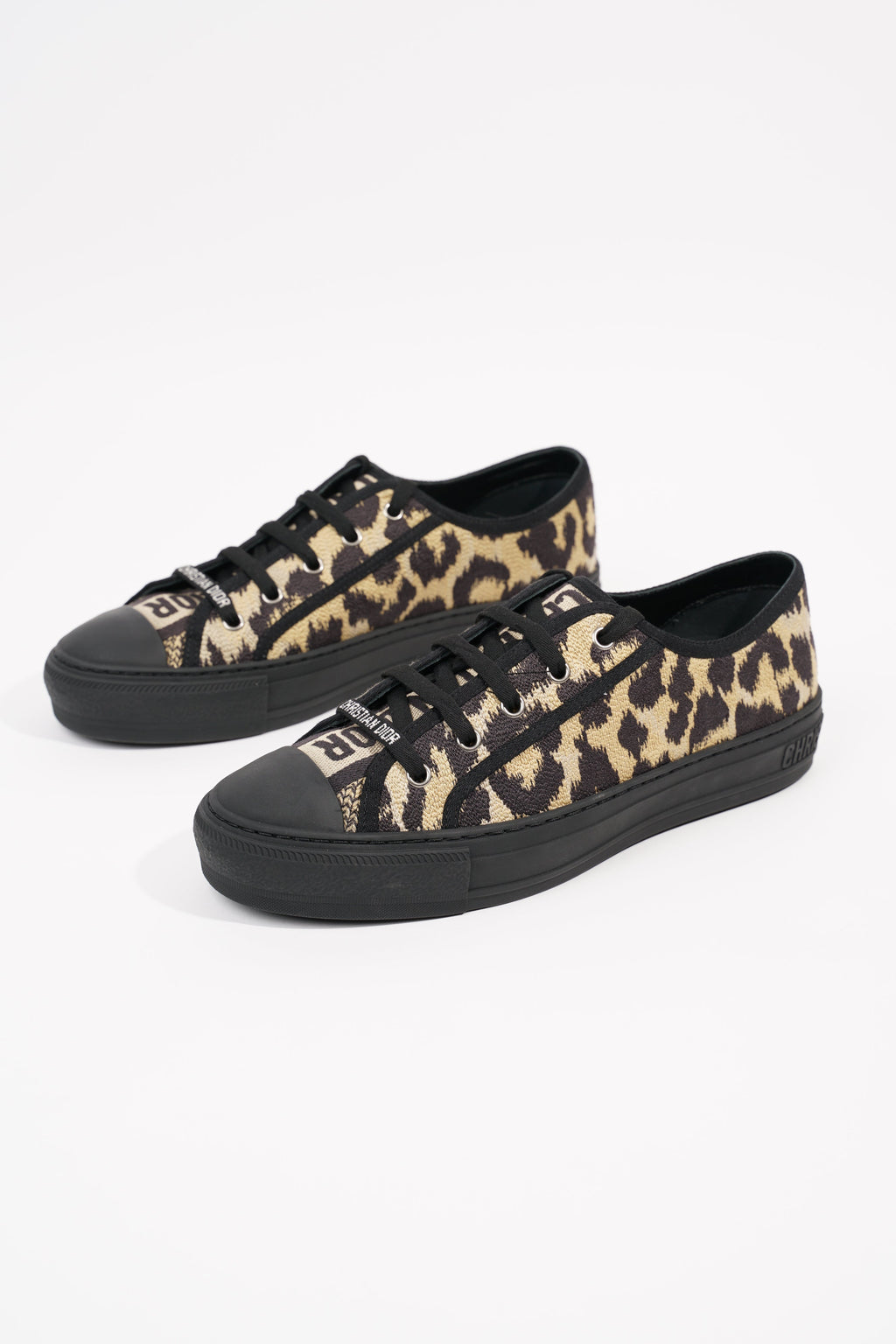 Christian Dior Womens Walk'n'Dior Leopard Black EU 40 / UK 7