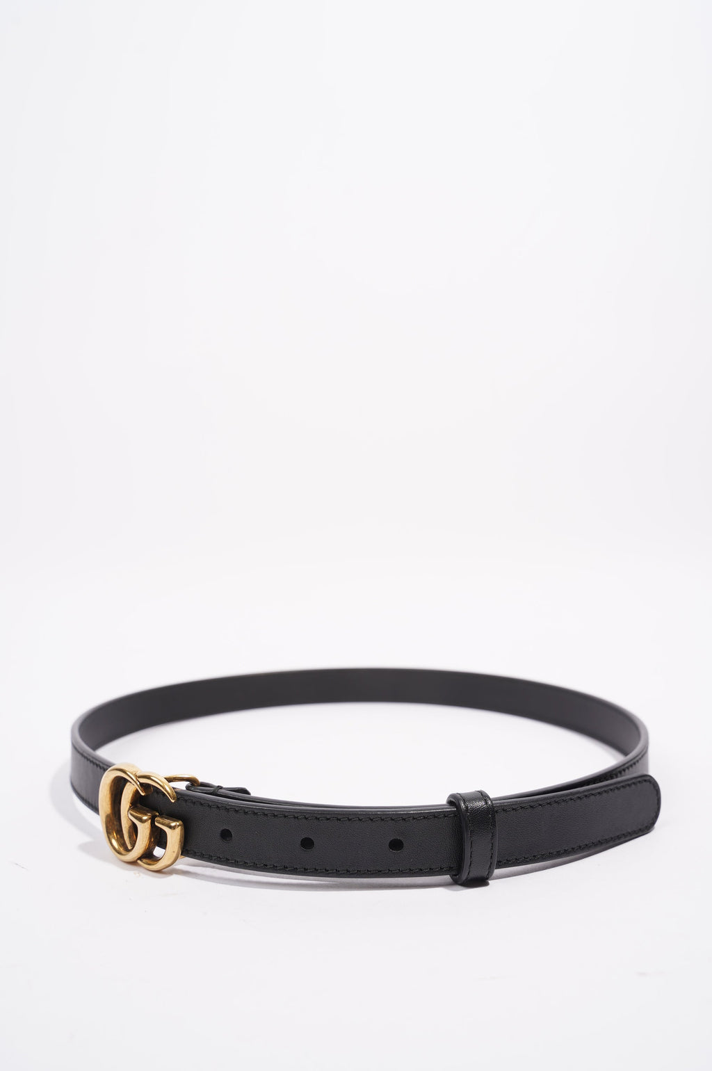 Gucci Womens GG Marmont Belt Black Leather 75cm - 30"