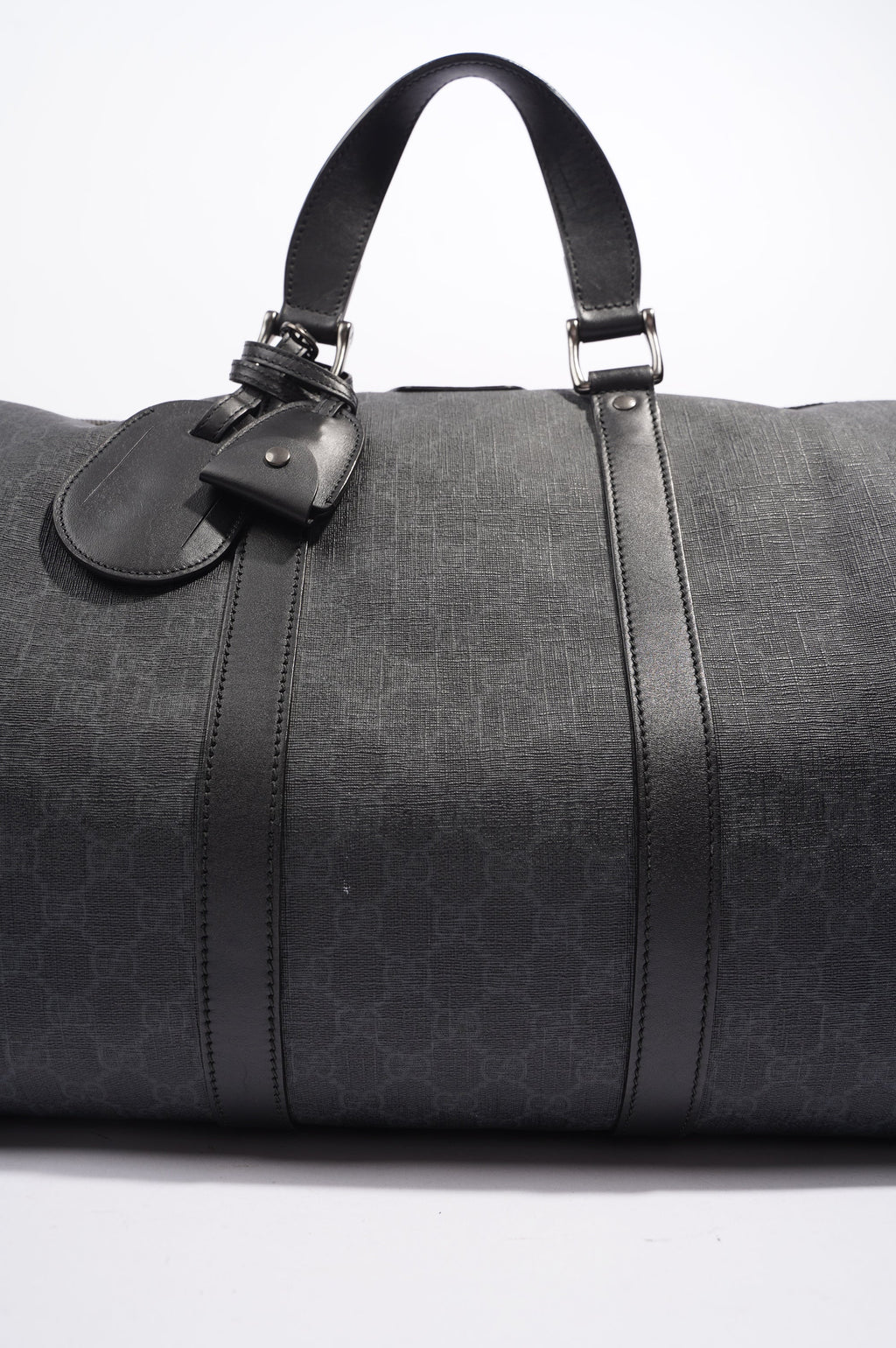 Gucci Mens GG Duffle Bag Grey Canvas