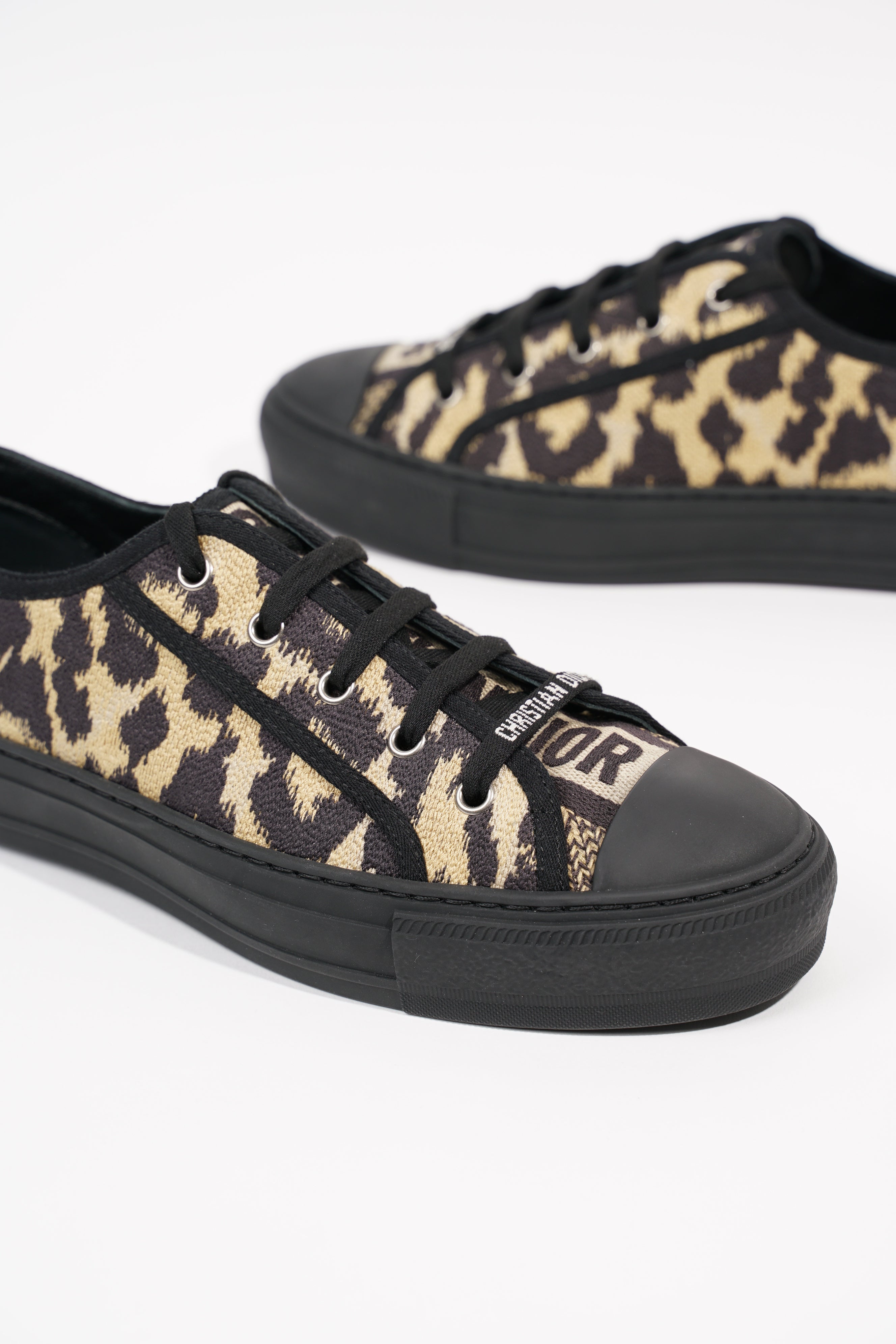 Christian Dior Womens Walk'n'Dior Leopard Black EU 40 / UK 7