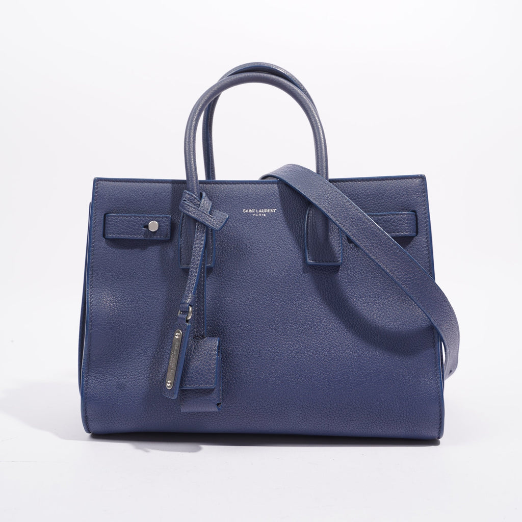 Saint Laurent Womens Sac De Jour Blue Baby