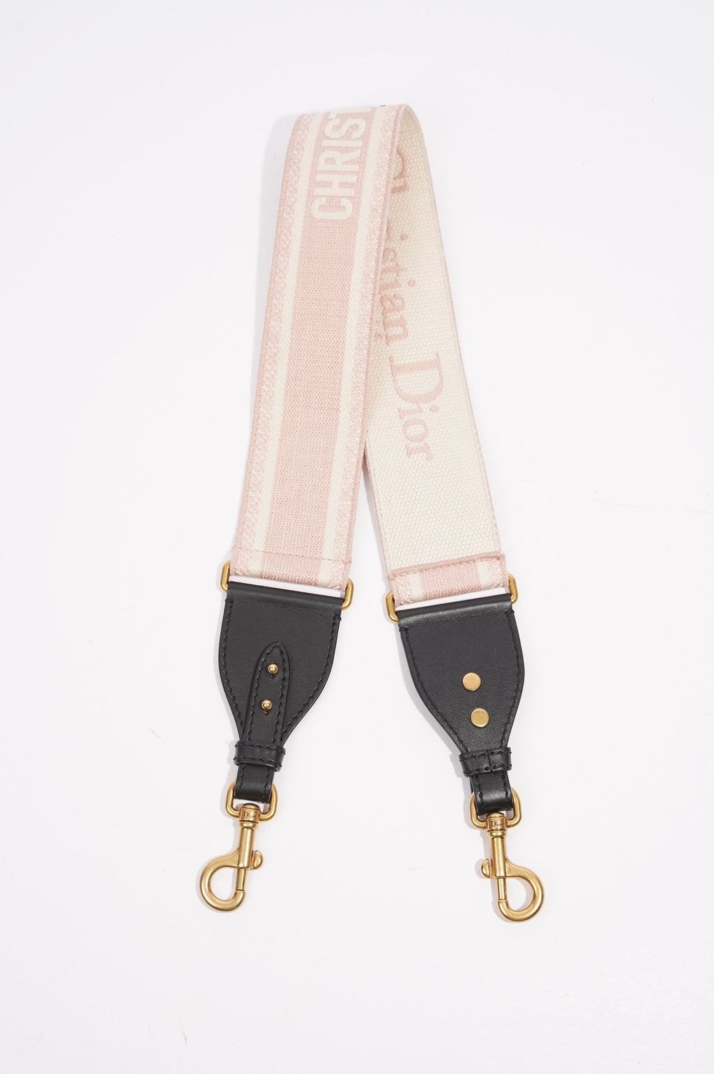 Christian Dior Womens Saddle Strap White / Pink