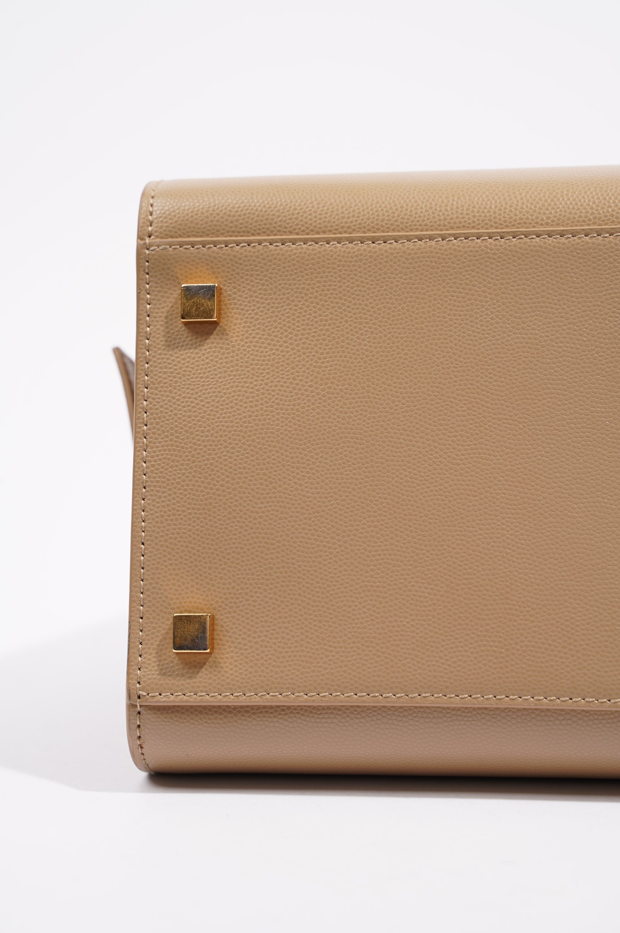 Saint Laurent Womens Uptown Tote Beige Small