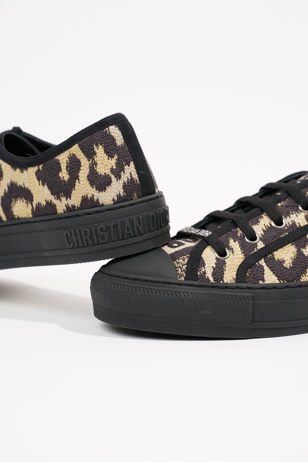 Christian Dior Womens Walk'n'Dior Leopard Black EU 40 / UK 7