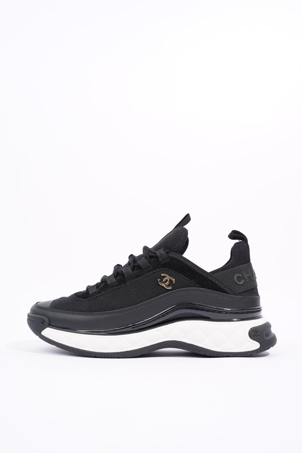 Chanel Womens CC Logo Black / White EU 41 / UK 8