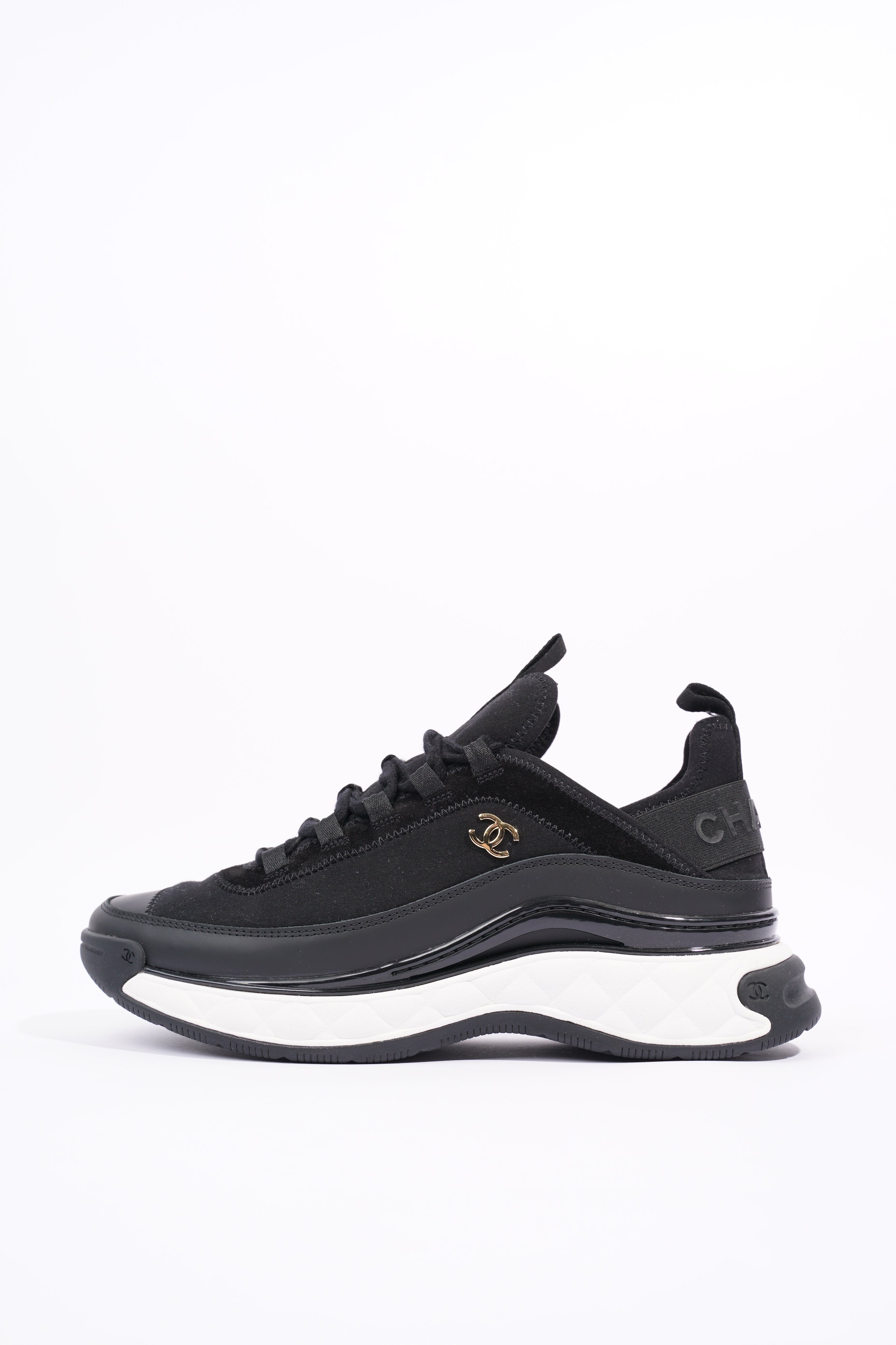 Chanel Womens CC Logo Black / White EU 41 / UK 8