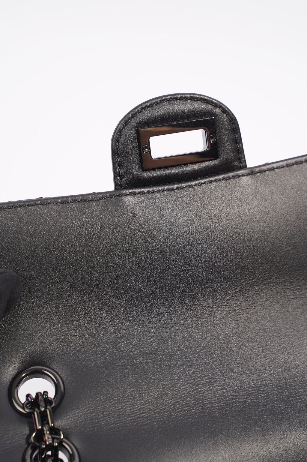 Chanel Womens Reissue 2.55 So Black Patent