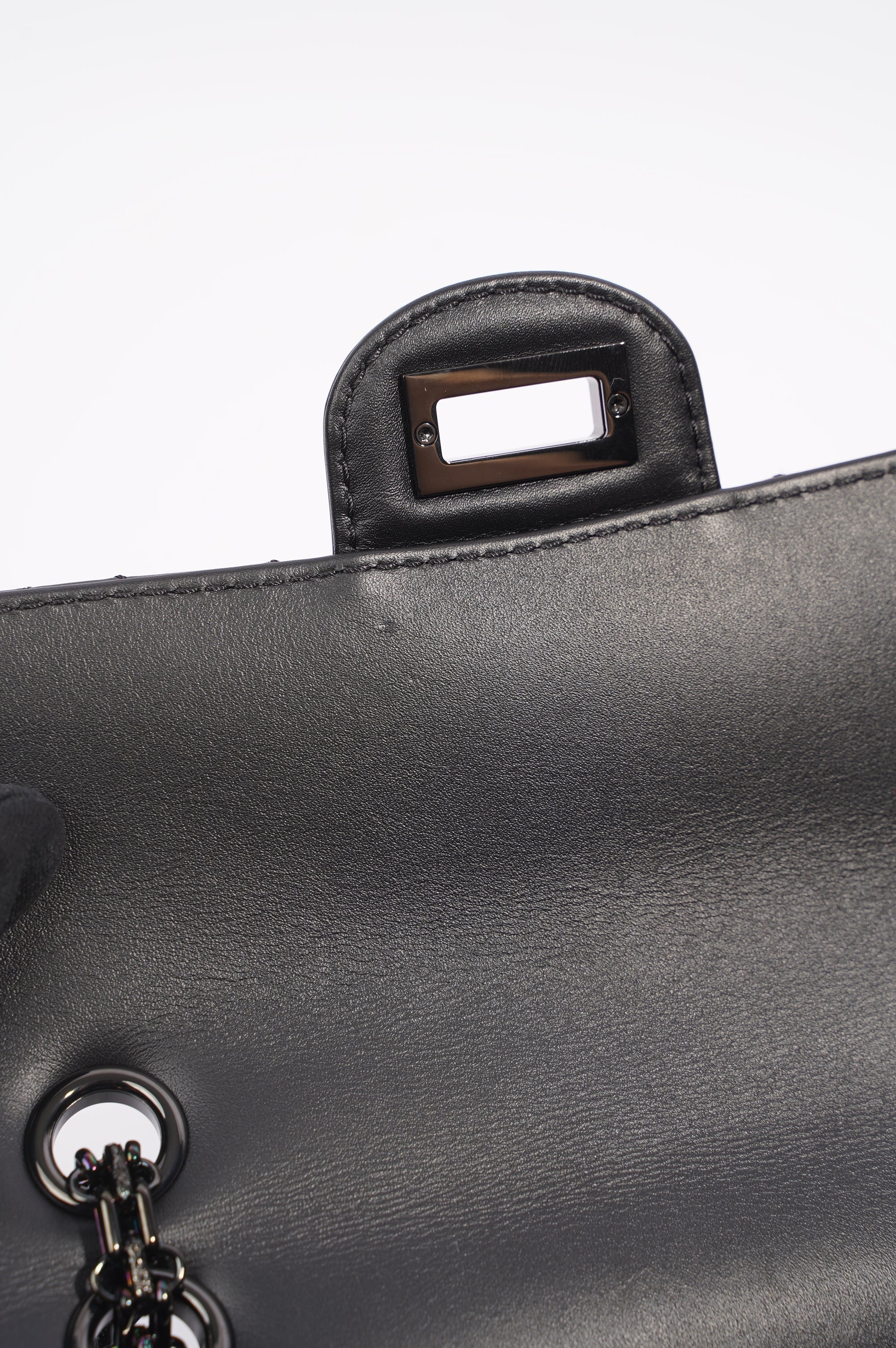 Chanel Womens Reissue 2.55 So Black Patent