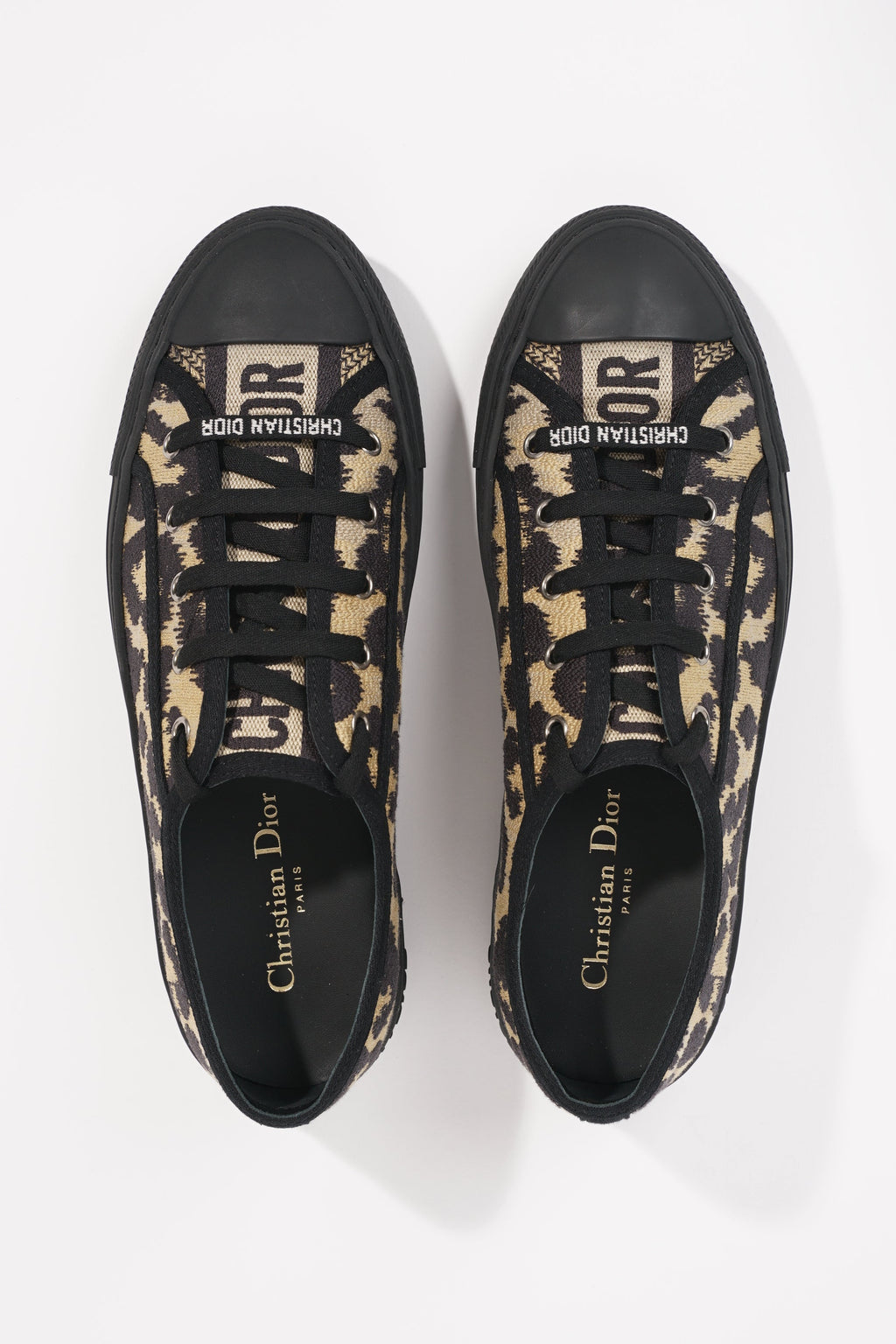 Christian Dior Womens Walk'n'Dior Leopard Black EU 40 / UK 7