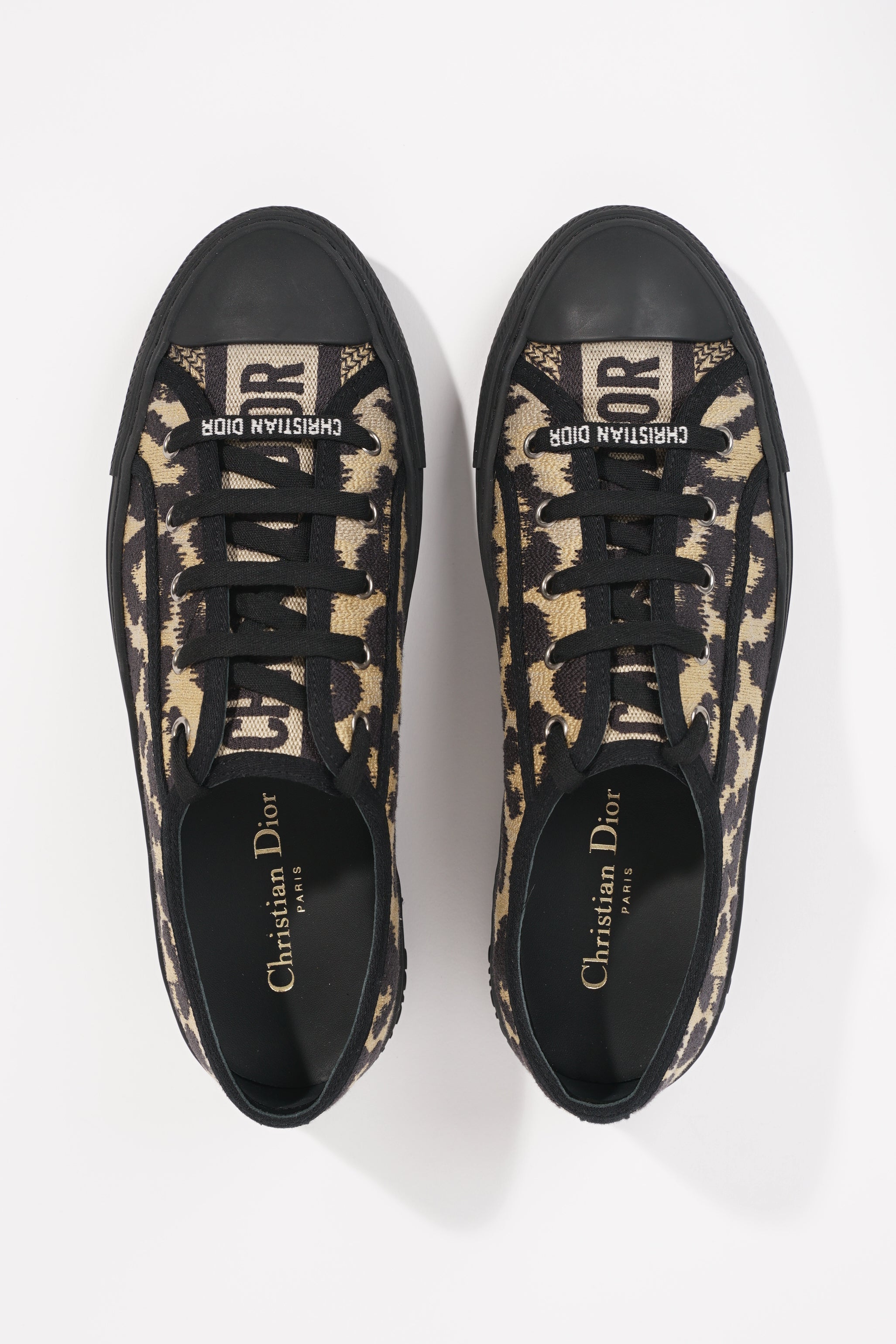 Christian Dior Womens Walk'n'Dior Leopard Black EU 40 / UK 7