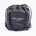 Saint Laurent Womens Teddy Bucket Bag Navy Leather