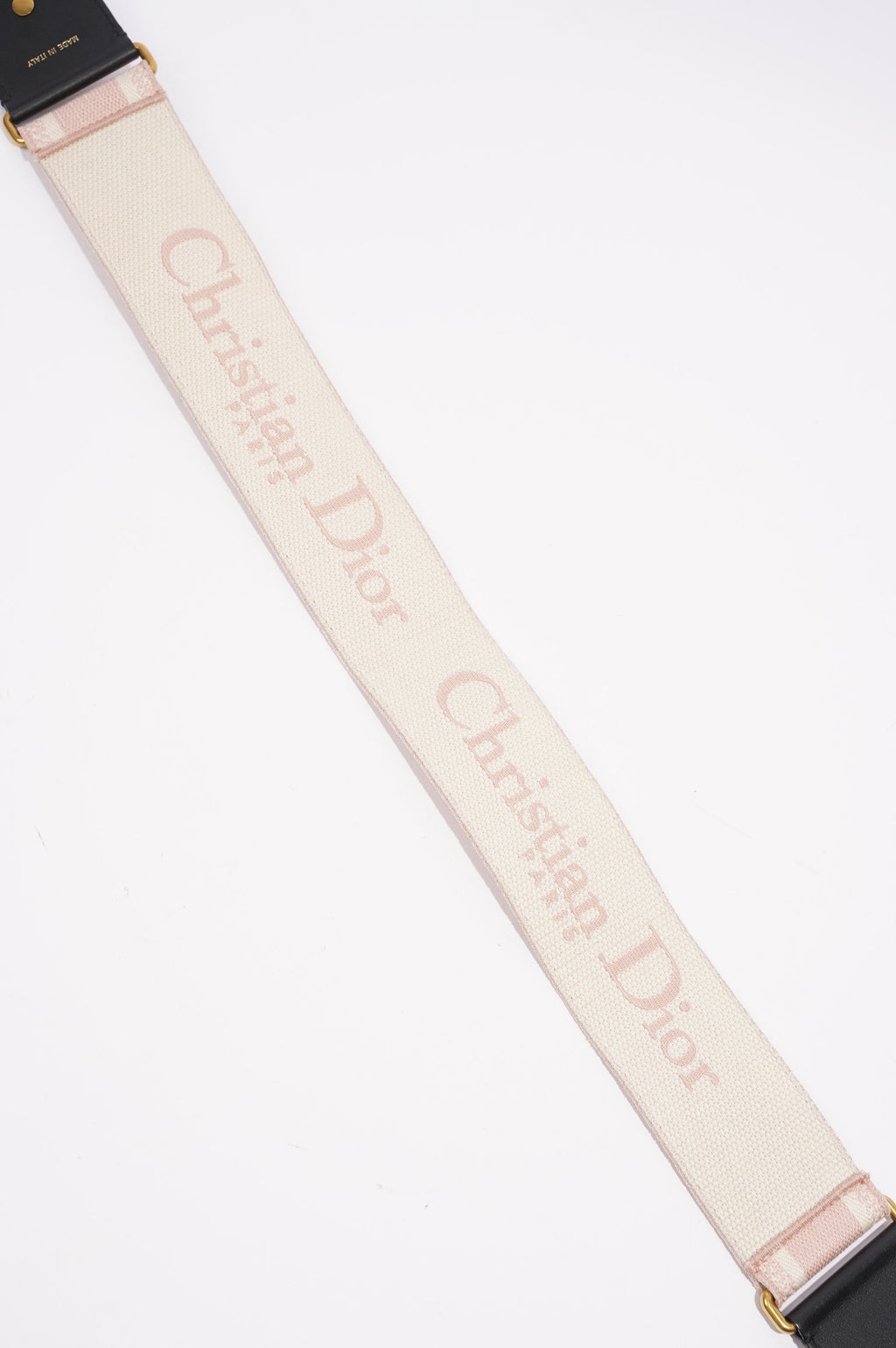 Christian Dior Womens Saddle Strap White / Pink
