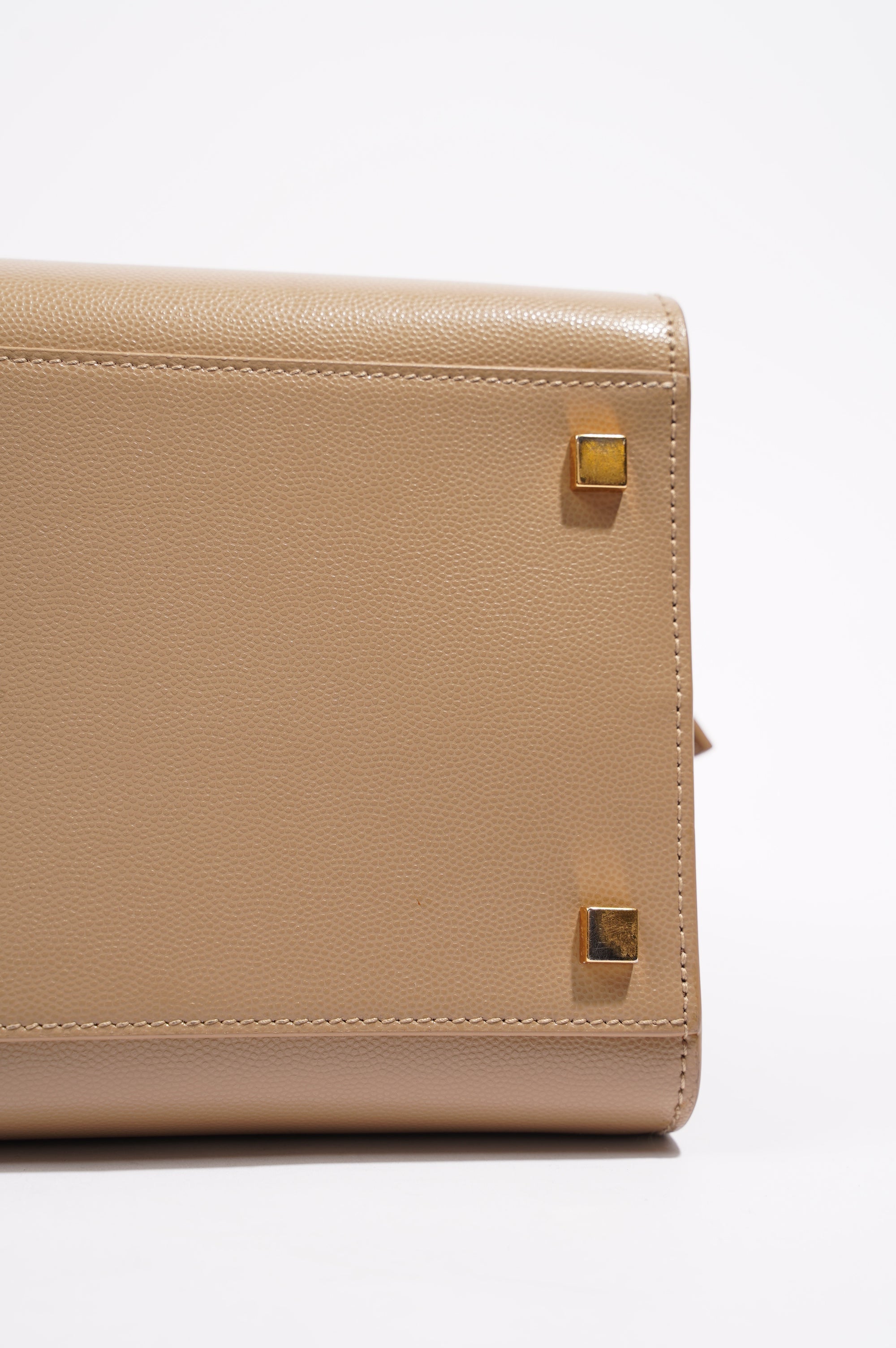 Saint Laurent Womens Uptown Tote Beige Small