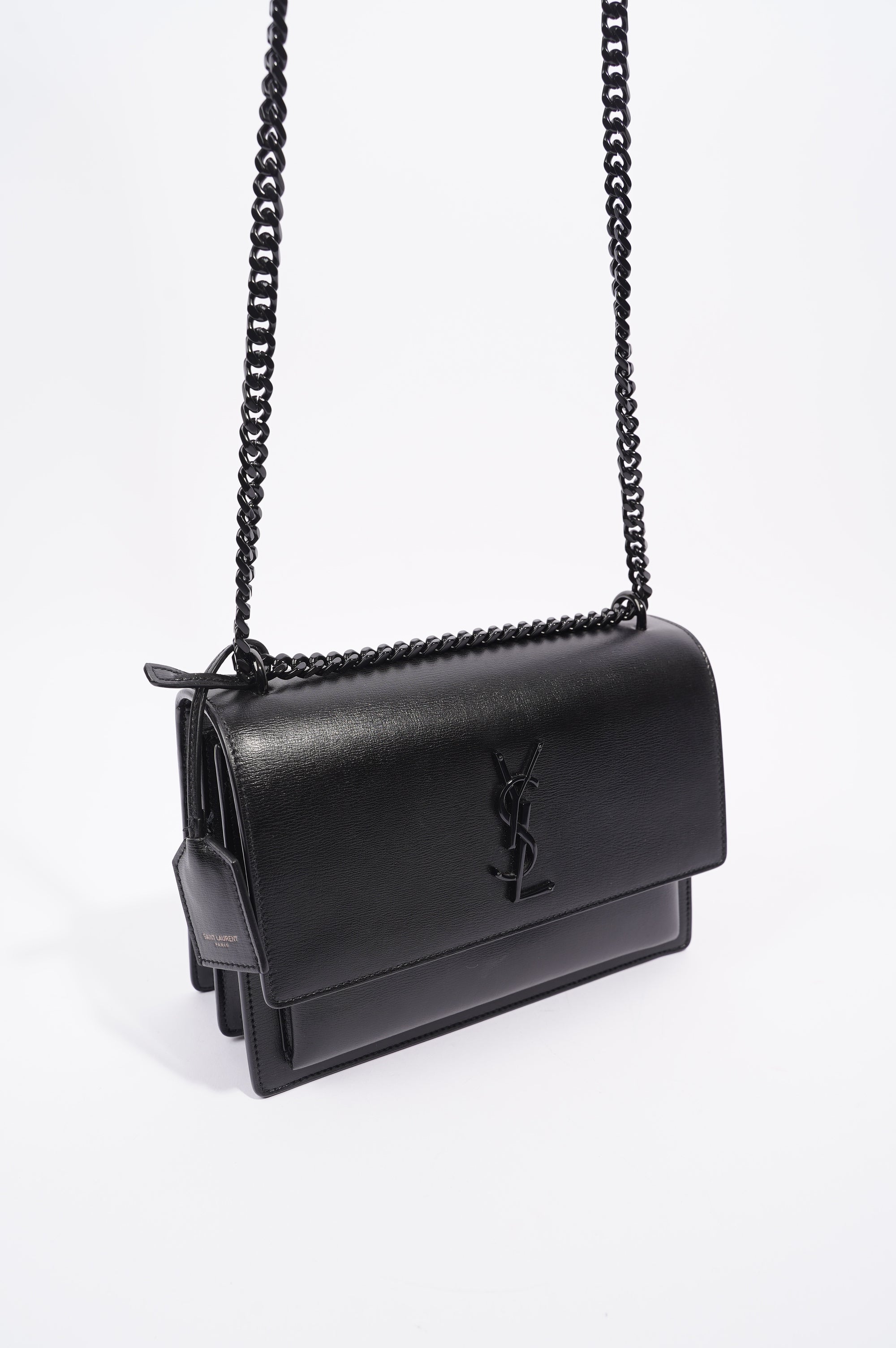 Saint Laurent Womens Sunset Bag Black Medium