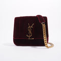 Saint Laurent Womens Vicky Bag Purple Velvet Small