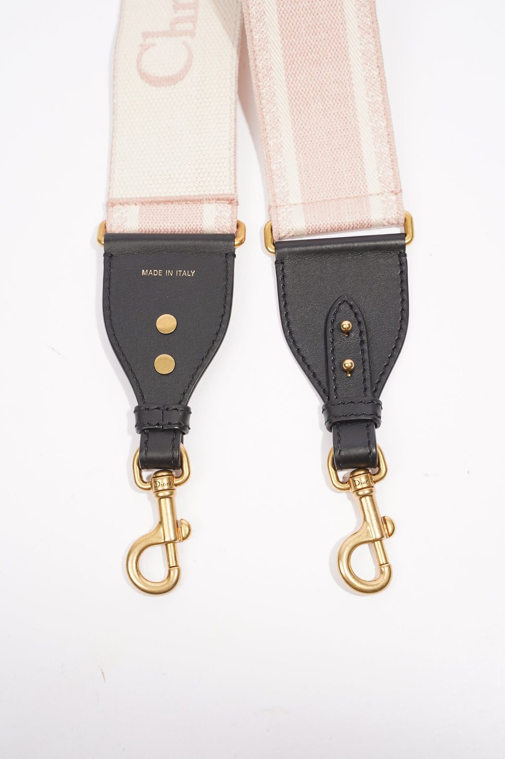 Christian Dior Womens Saddle Strap White / Pink