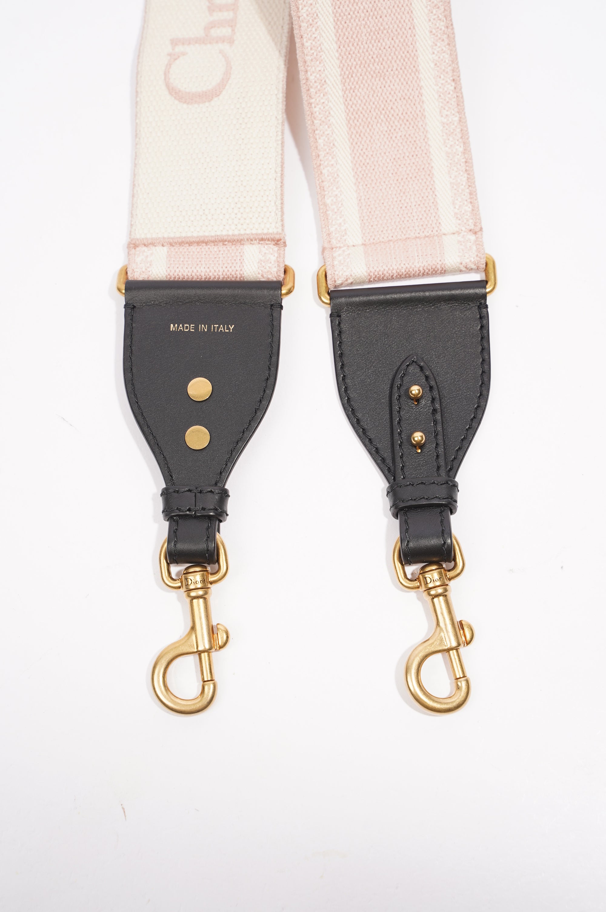 Christian Dior Womens Saddle Strap White / Pink